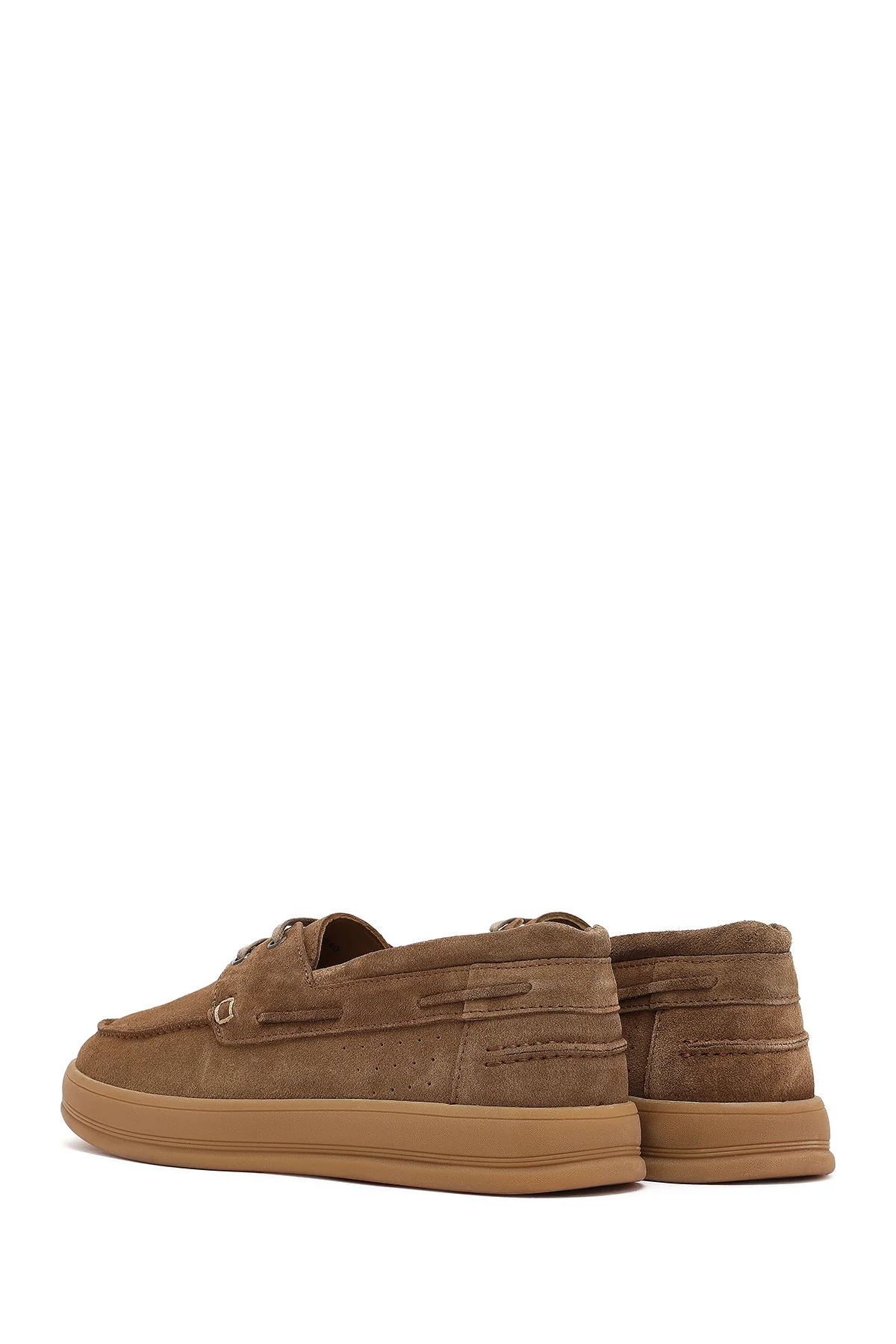 Erkek Vizon Bağcıklı Süet Deri Casual Ayakkabı - Image 7