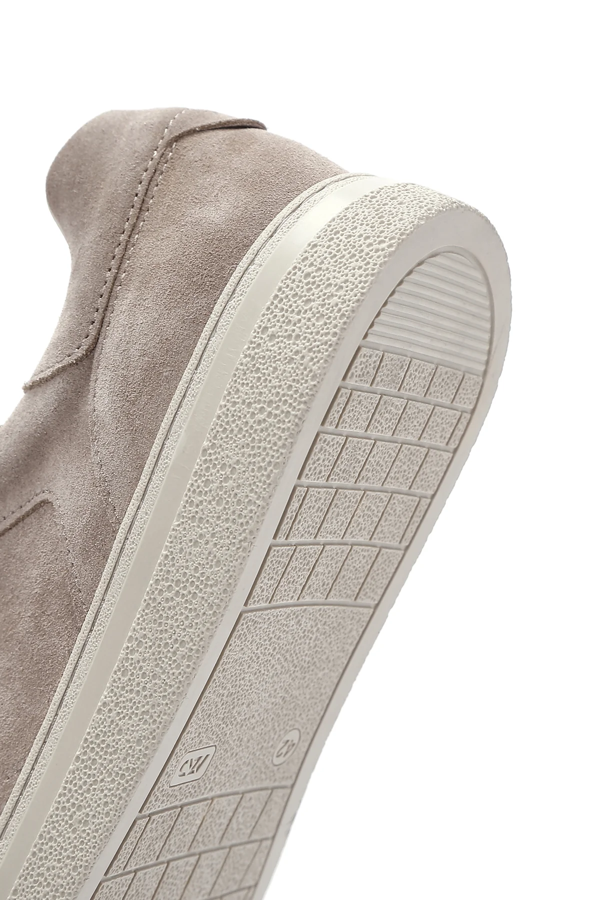 Erkek Vizon Bağcıklı Süet Deri Sneaker - Image 7