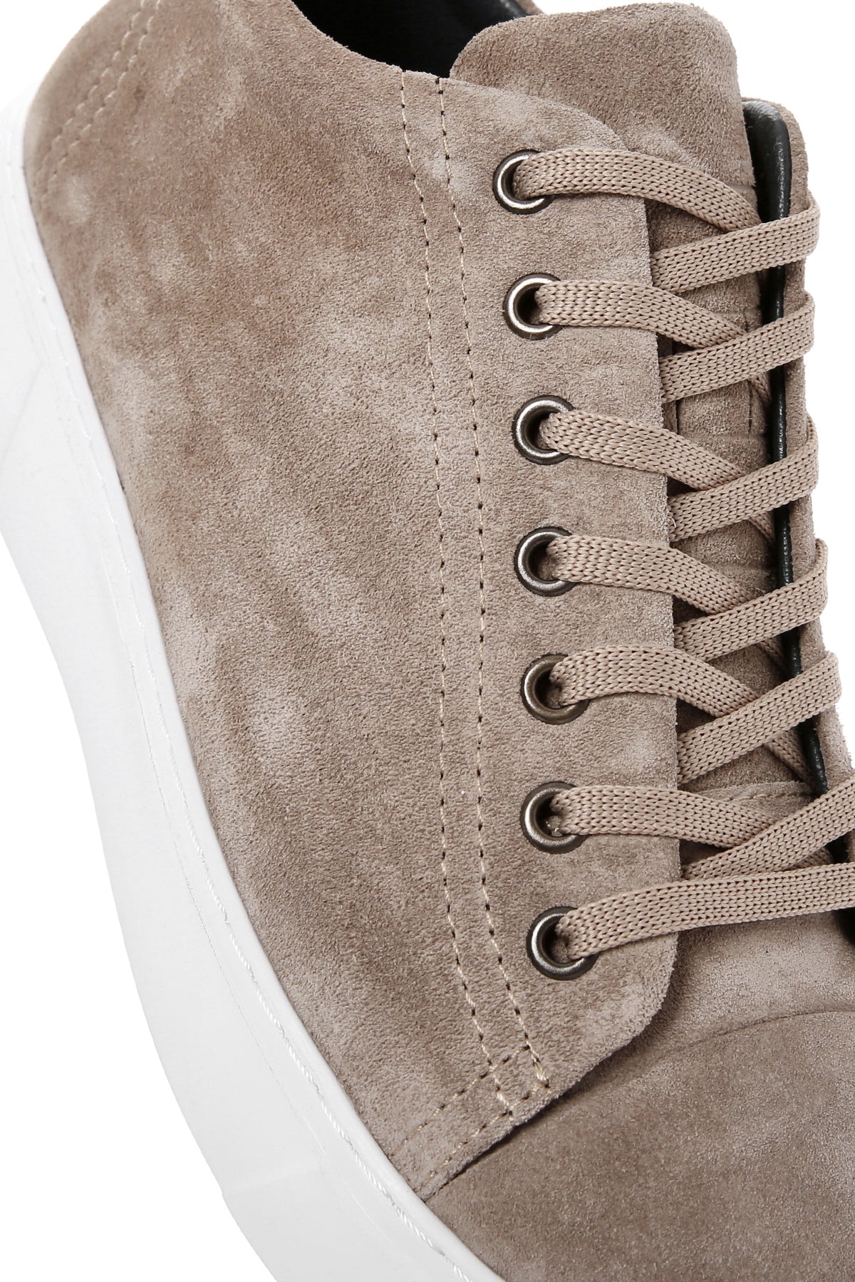 Erkek Vizon Bağcıklı Süet Deri Sneaker - Image 11