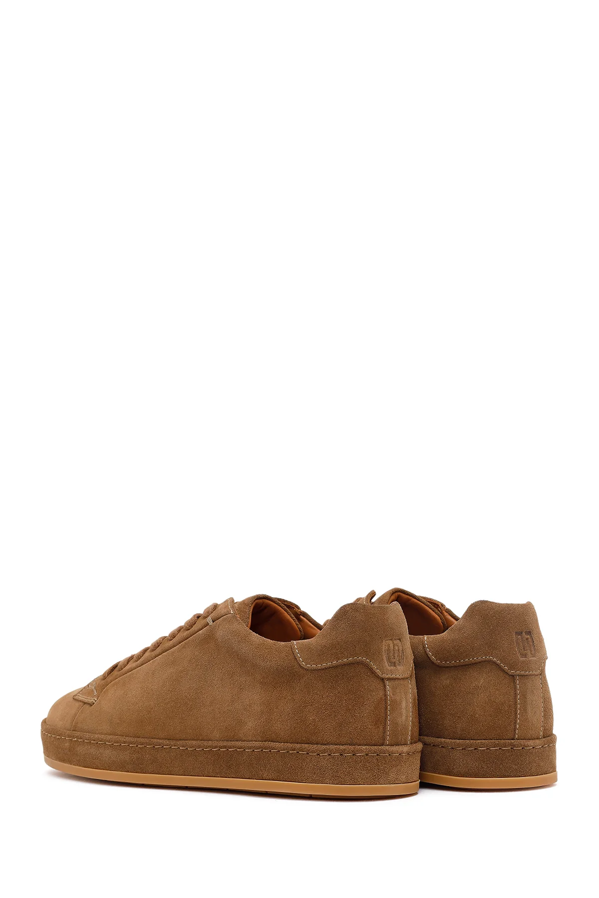 Erkek Vizon Bağcıklı Süet Deri Sneaker - Image 6