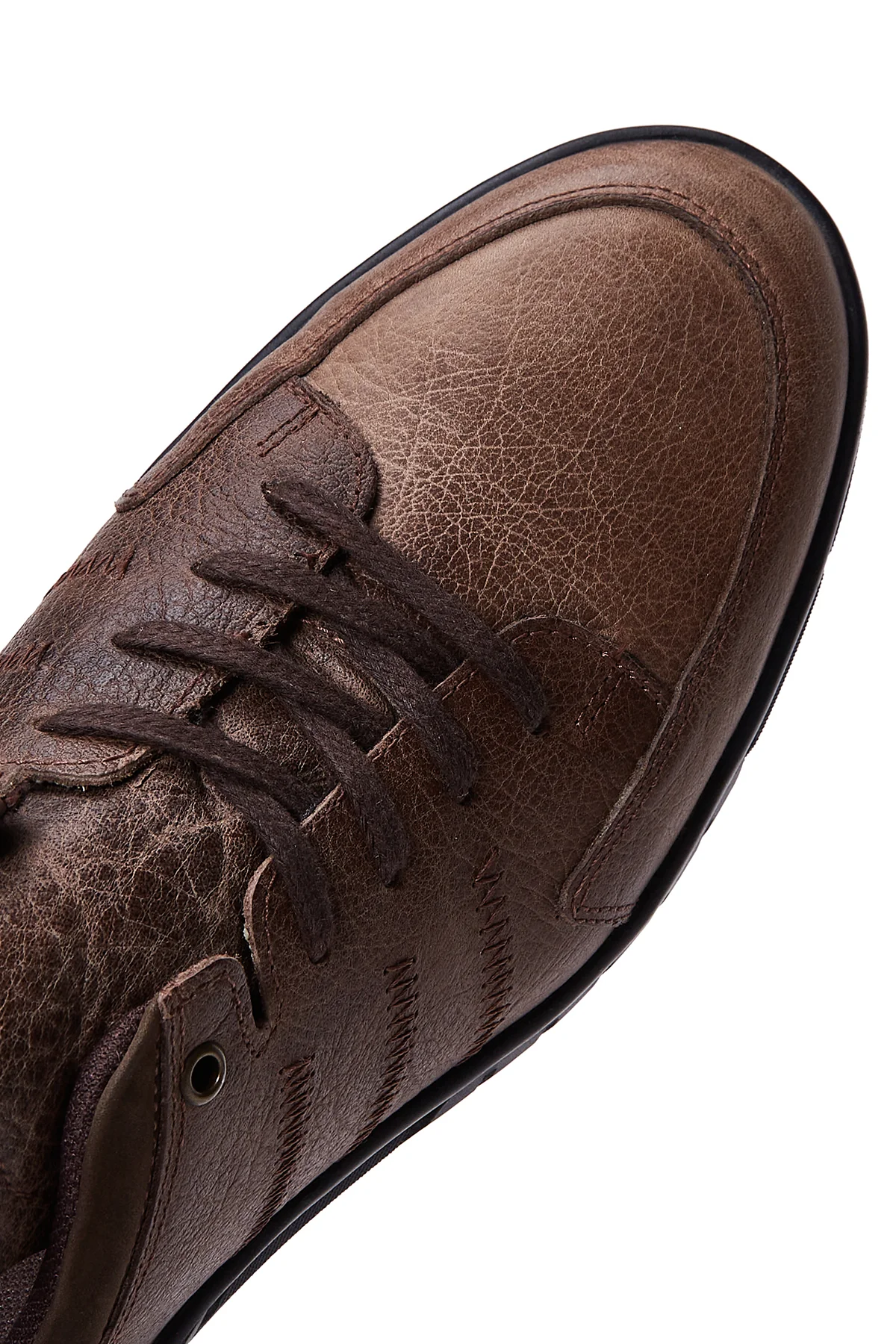 Erkek Vizon Deri Casual Sneaker - Image 7