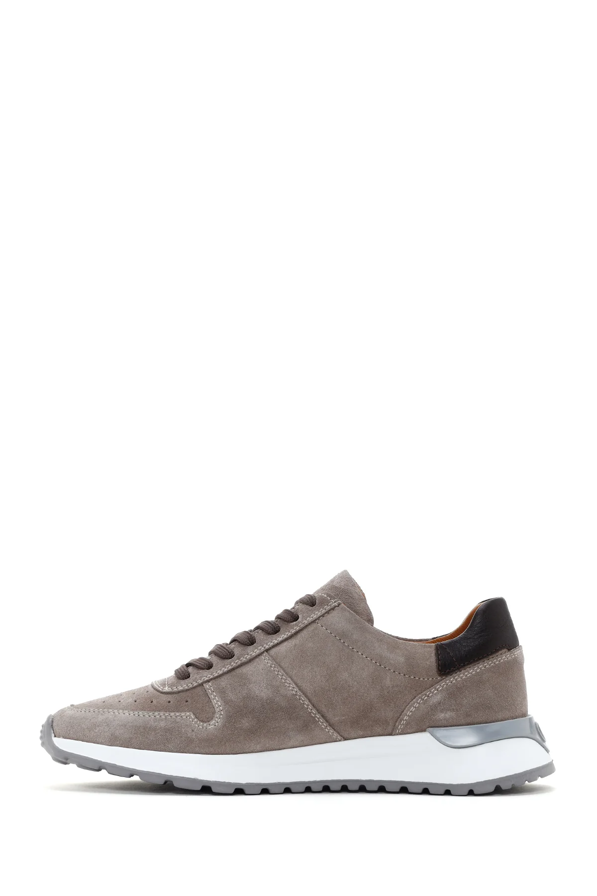Erkek Vizon Deri Casual Sneaker - Image 2