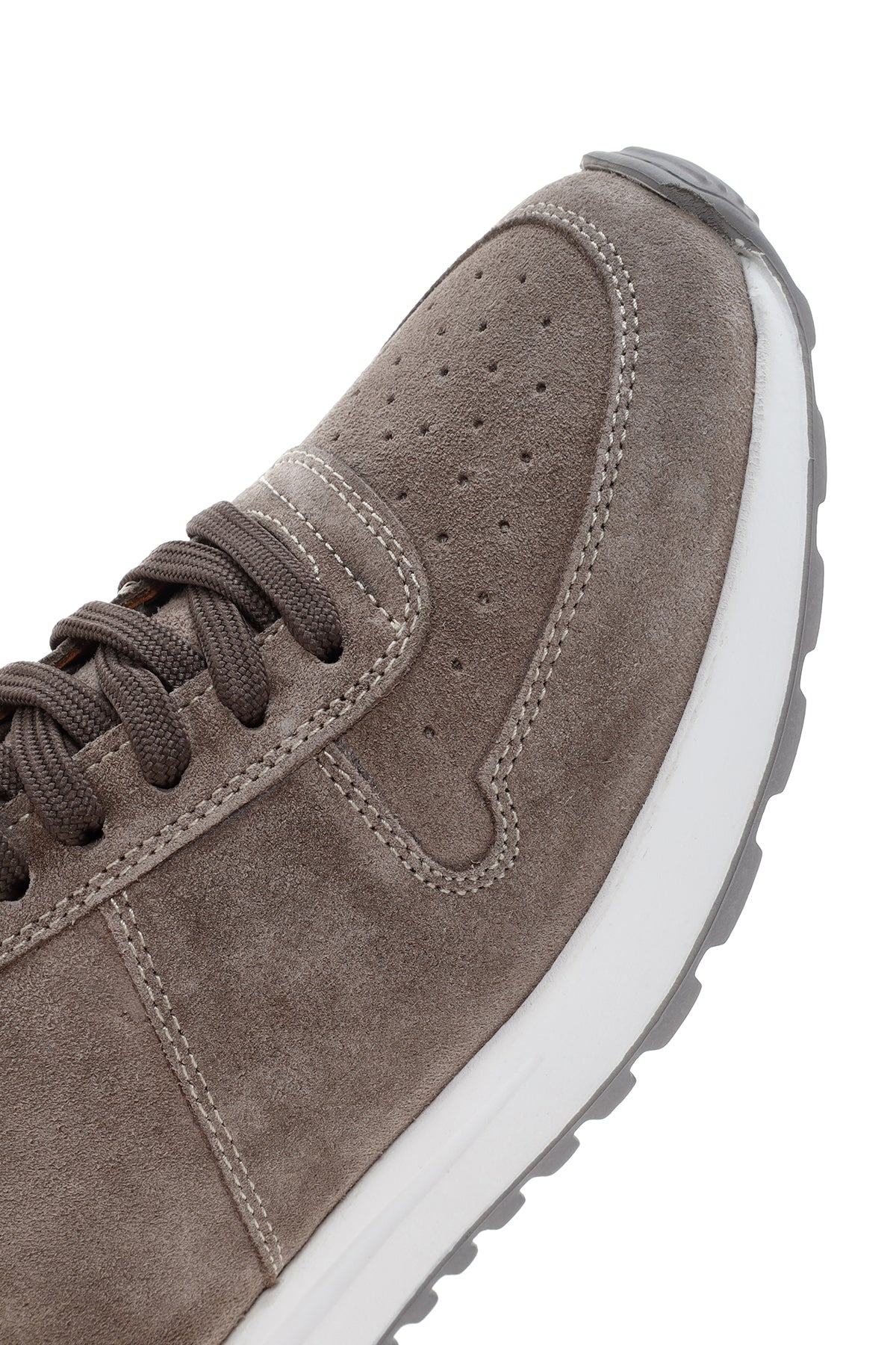 Erkek Vizon Deri Casual Sneaker - Image 9