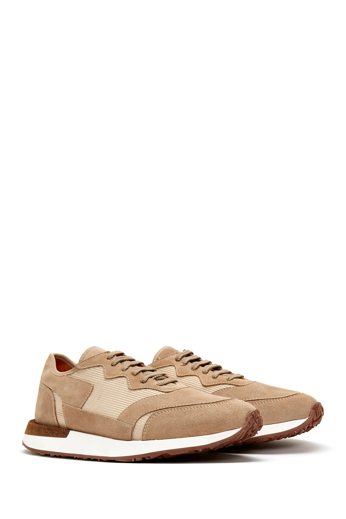 Erkek Vizon Deri Sneaker - Image 3