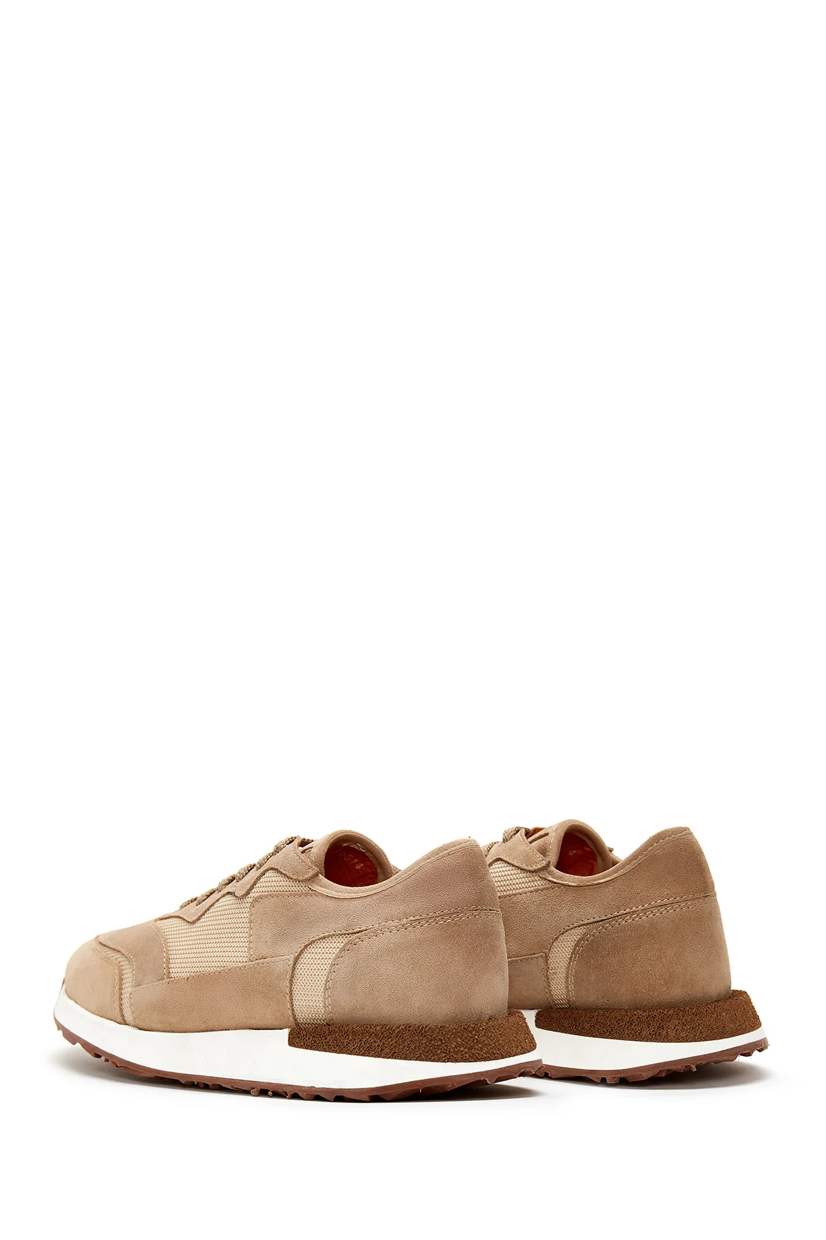 Erkek Vizon Deri Sneaker - Image 5