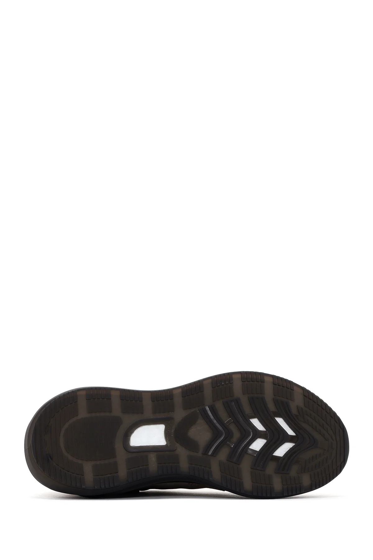 Erkek Vizon Kalın Tabanlı Bağcıklı Deri Sneaker - Image 4