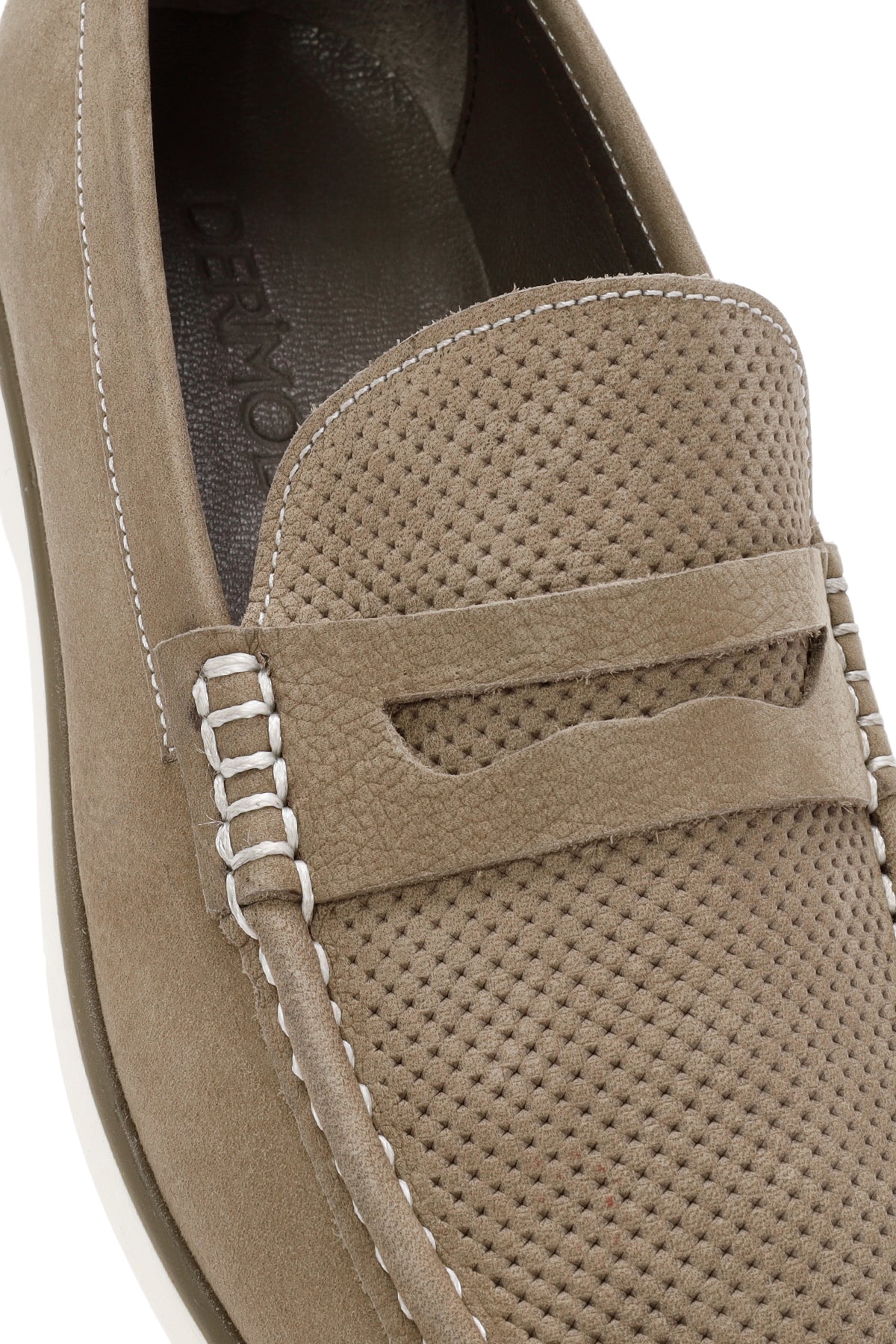 Erkek Vizon Nubuk Deri Casual Loafer - Image 10
