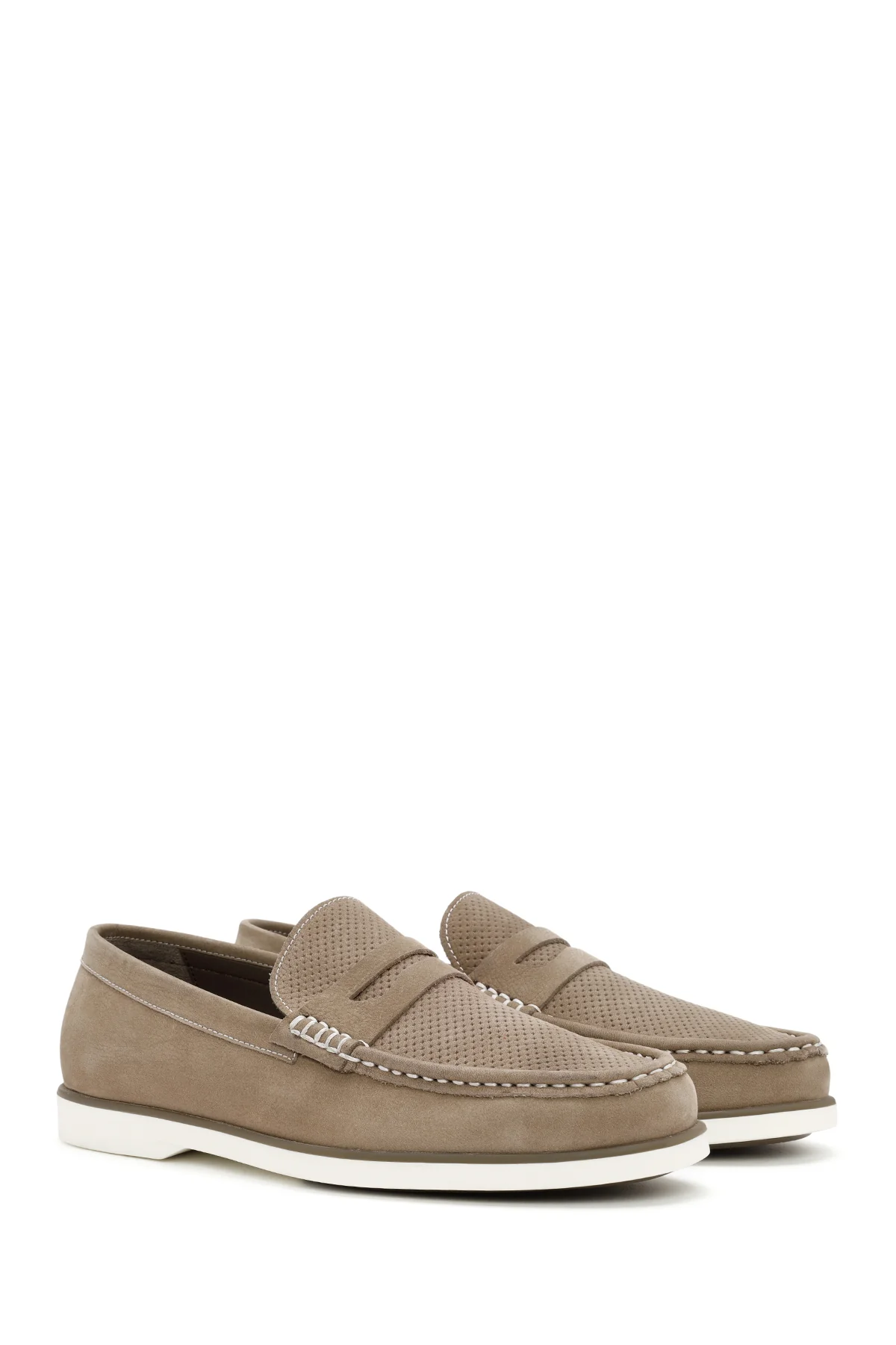 Erkek Vizon Nubuk Deri Casual Loafer - Image 3