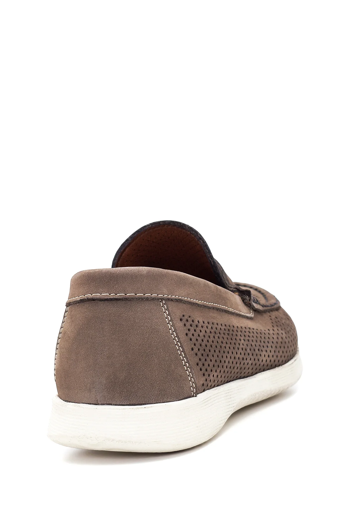 Erkek Vizon Nubuk Deri Casual Loafer - Image 5