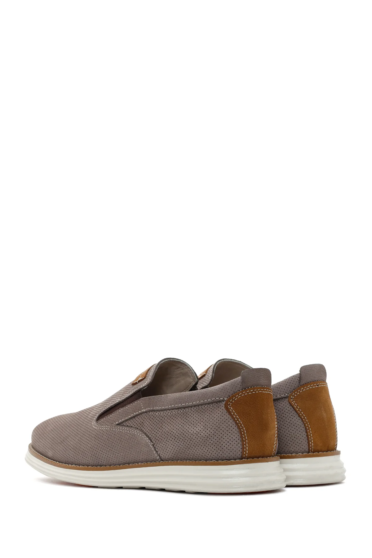 Erkek Vizon Nubuk Deri Casual Loafer - Image 5