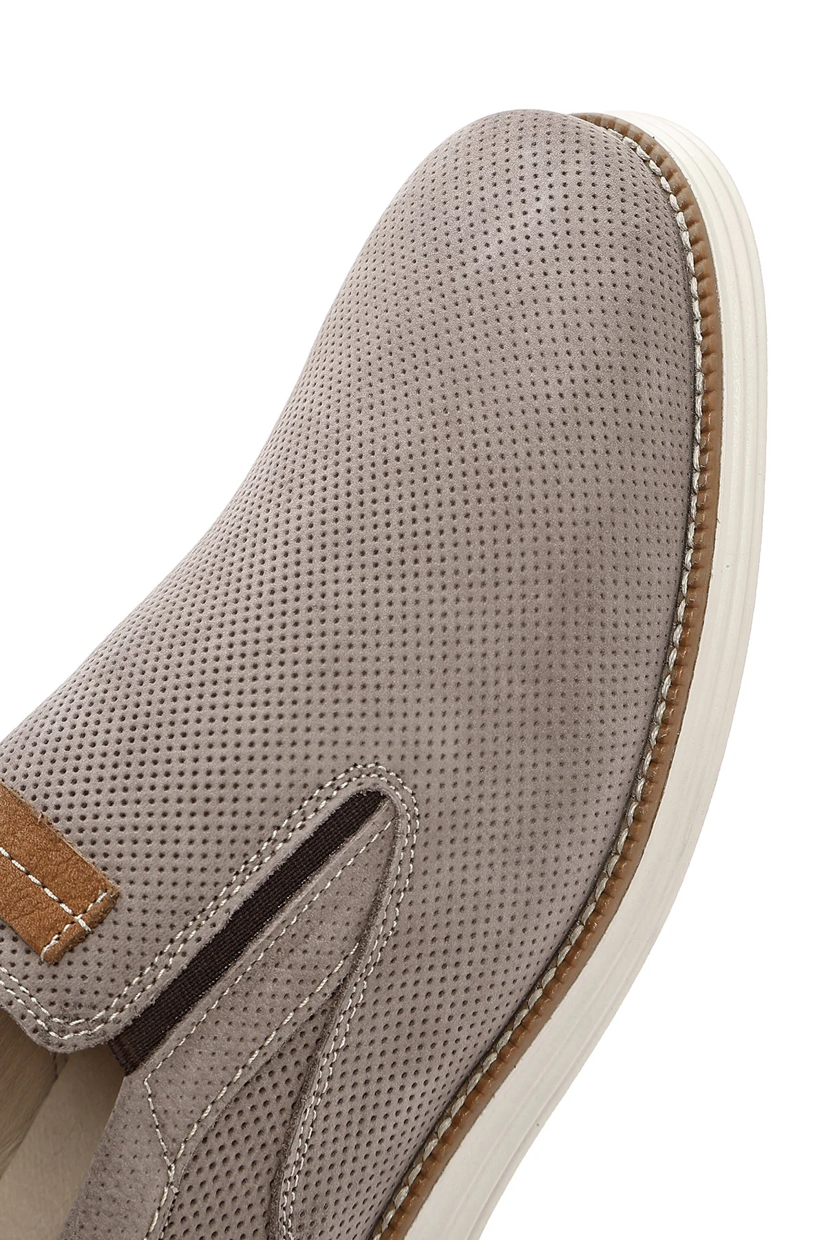 Erkek Vizon Nubuk Deri Casual Loafer - Image 10
