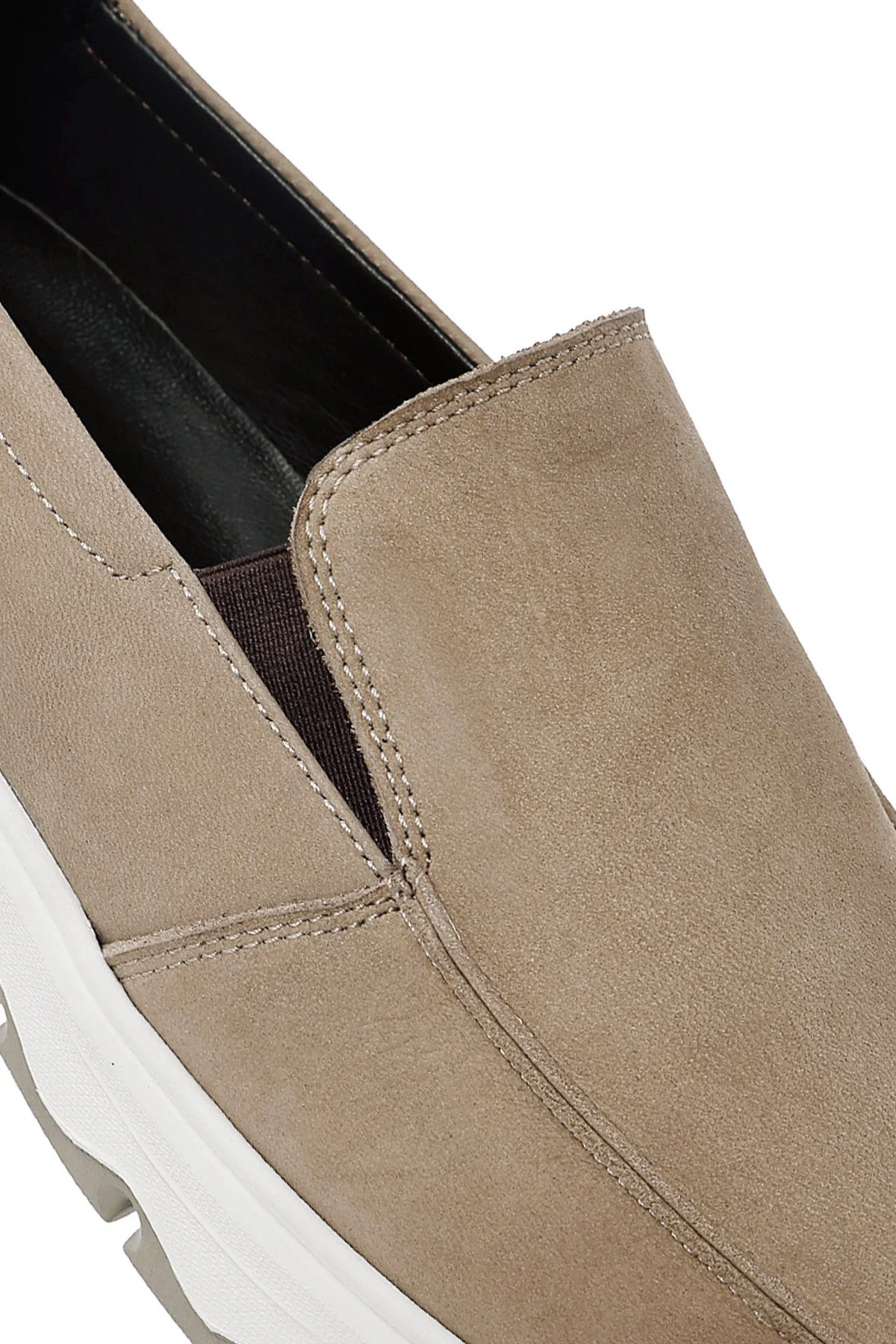 Erkek Vizon Nubuk Deri Comfort Loafer - Image 9
