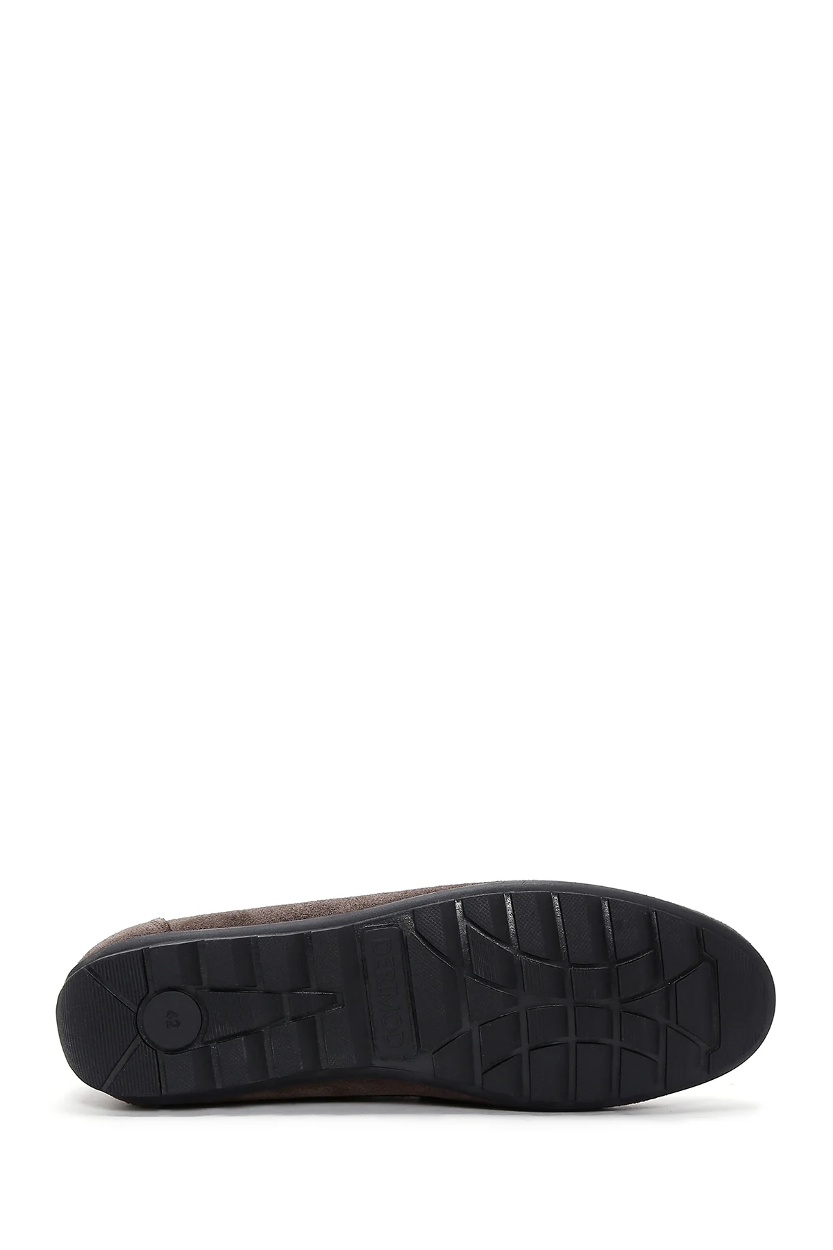 Erkek Vizon Püsküllü Süet Deri Casual Loafer - Image 4
