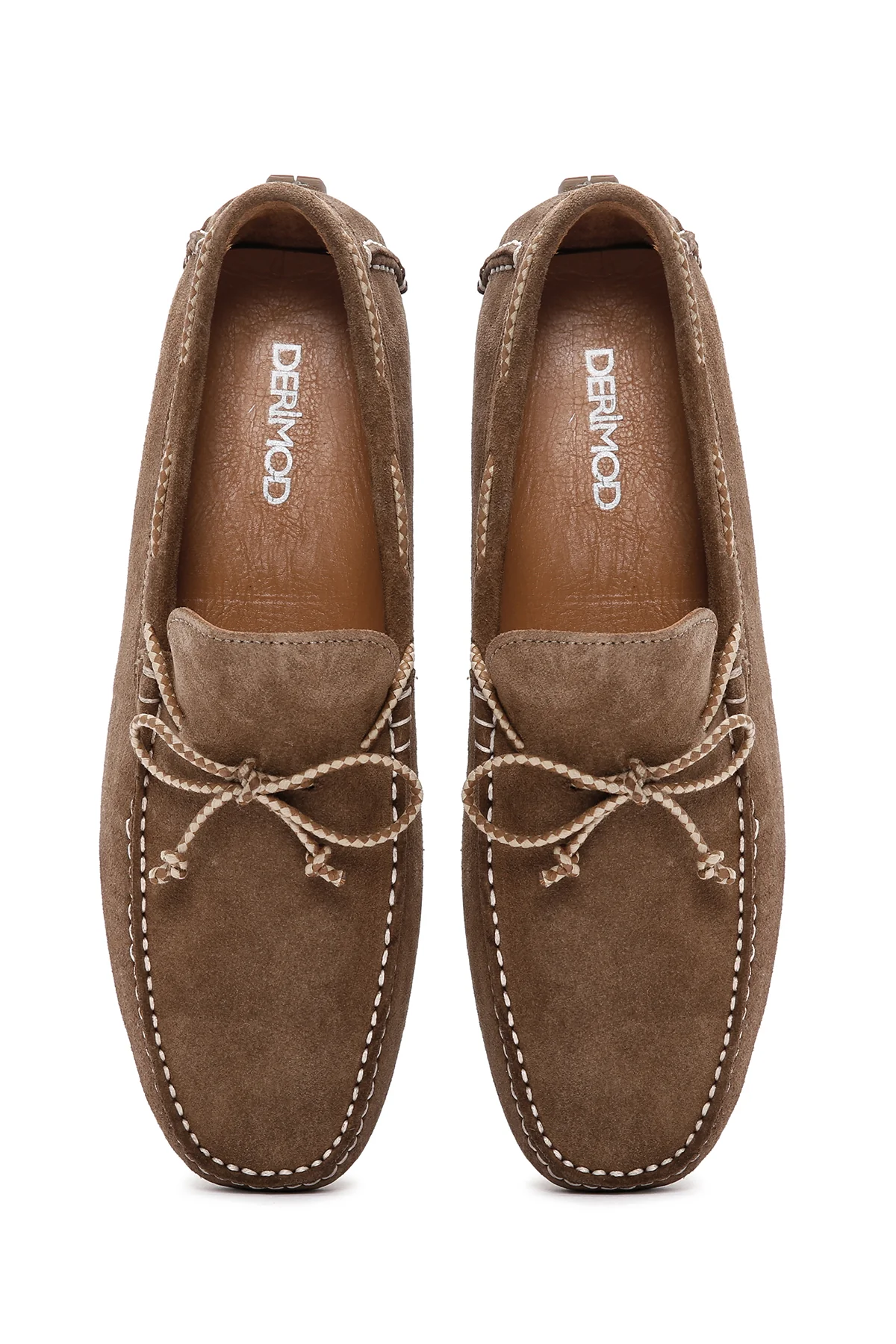 Erkek Vizon Süet Deri Casual Loafer - Image 9