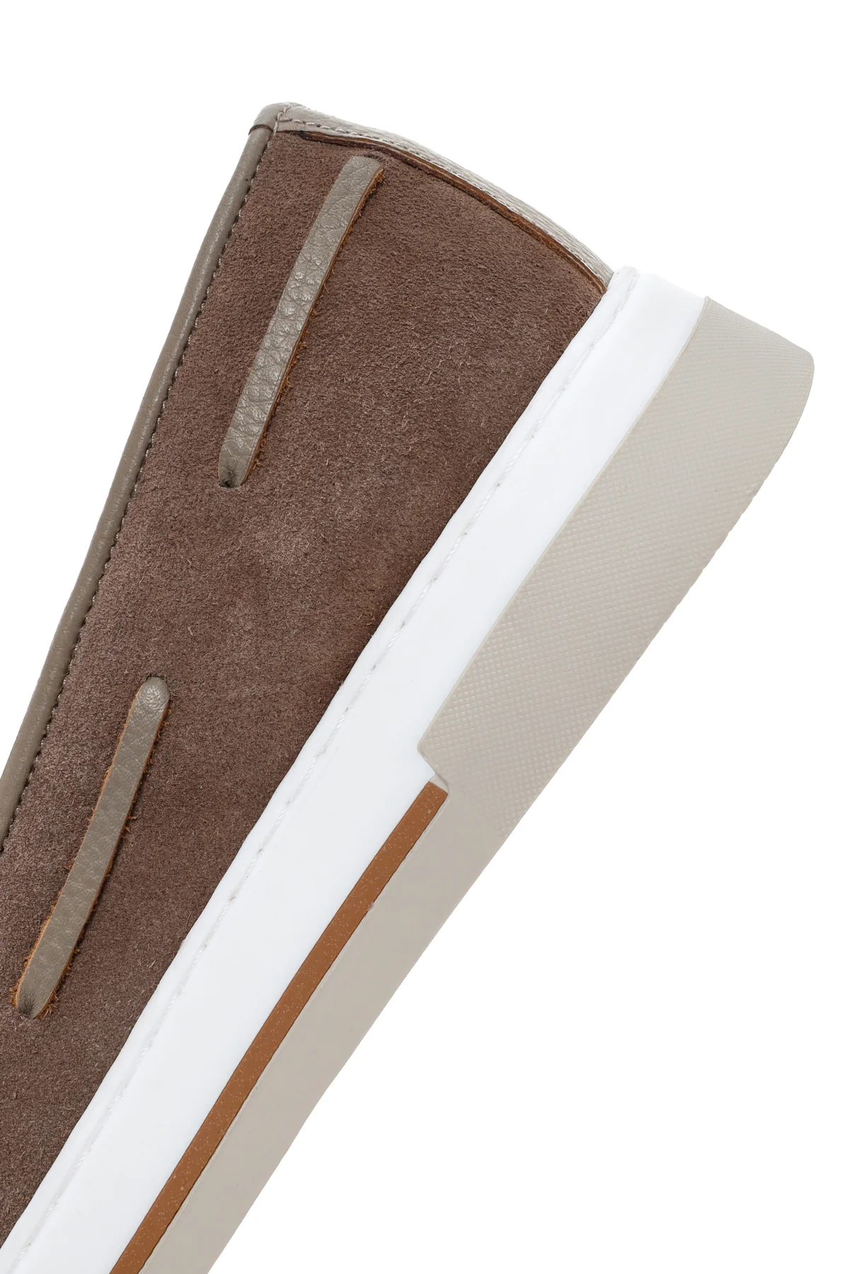 Erkek Vizon Süet Deri Casual Loafer - Image 8