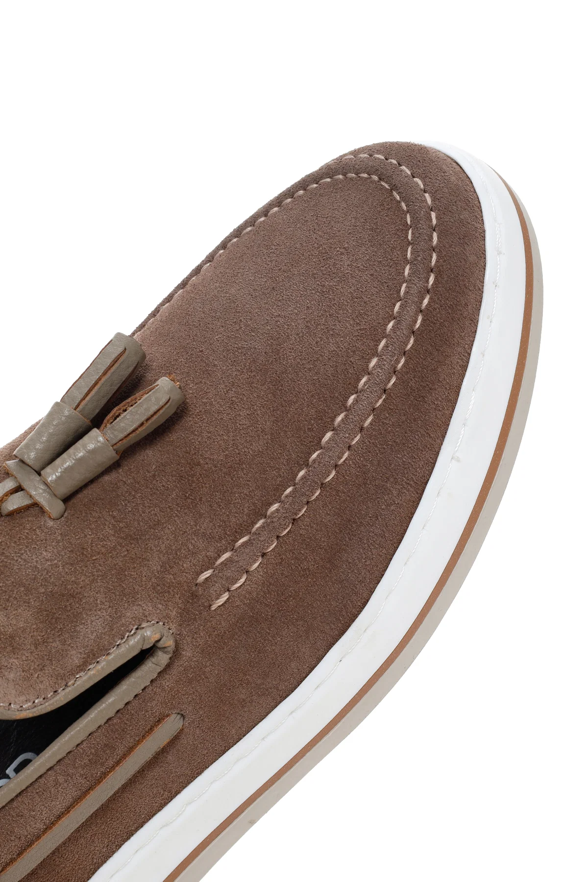 Erkek Vizon Süet Deri Casual Loafer - Image 10