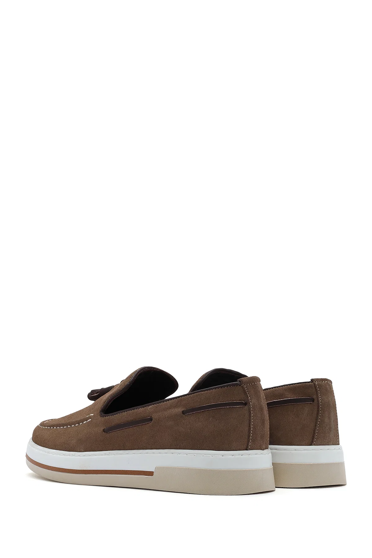 Erkek Vizon Süet Deri Casual Loafer - Image 5