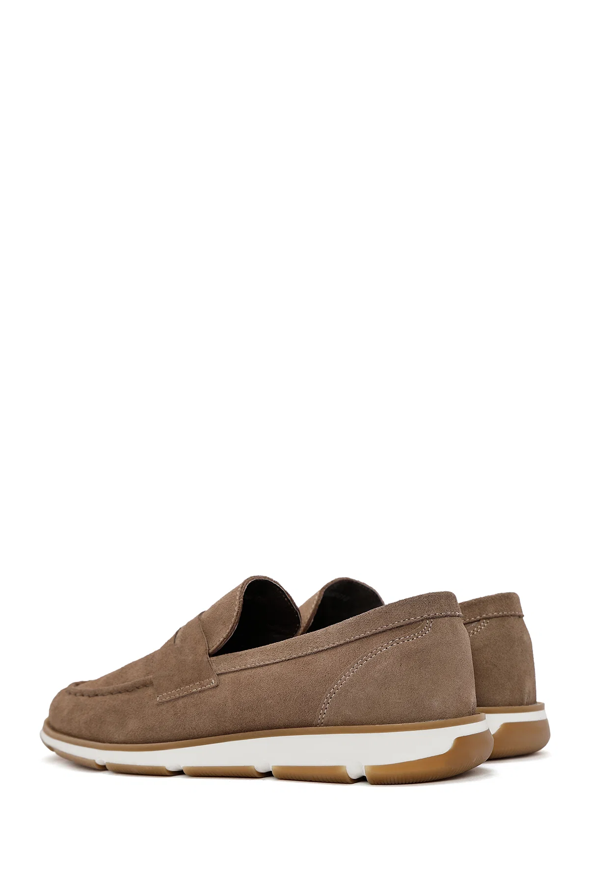 Erkek Vizon Süet Deri Casual Loafer - Image 5