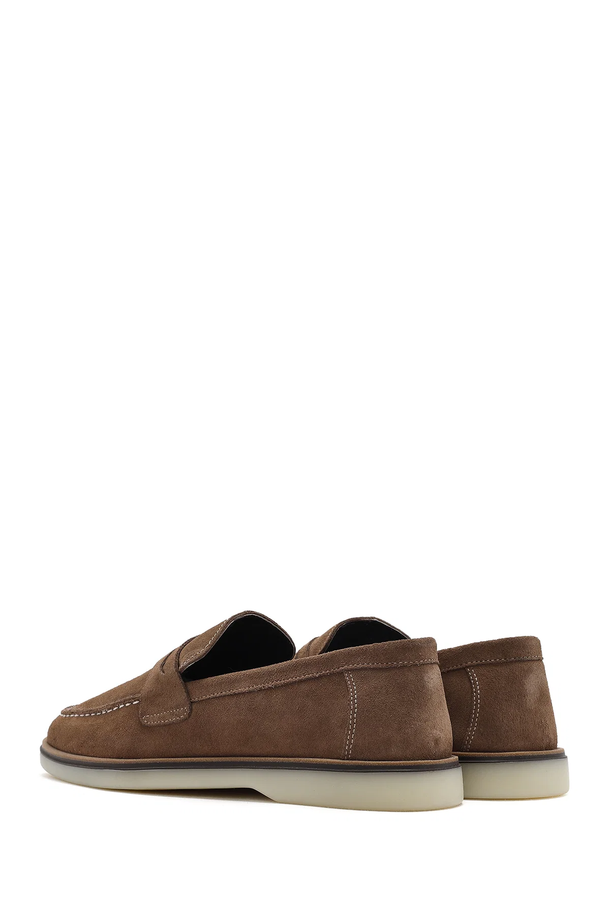 Erkek Vizon Süet Deri Casual Loafer - Image 5