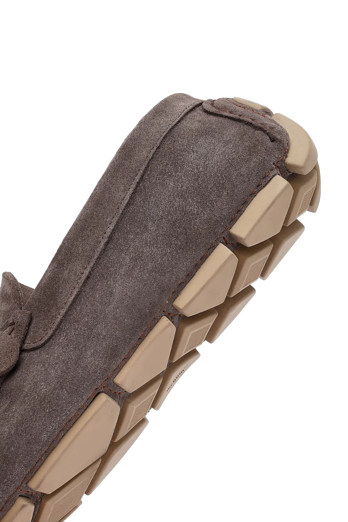 Erkek Vizon Süet Deri Casual Loafer - Image 8