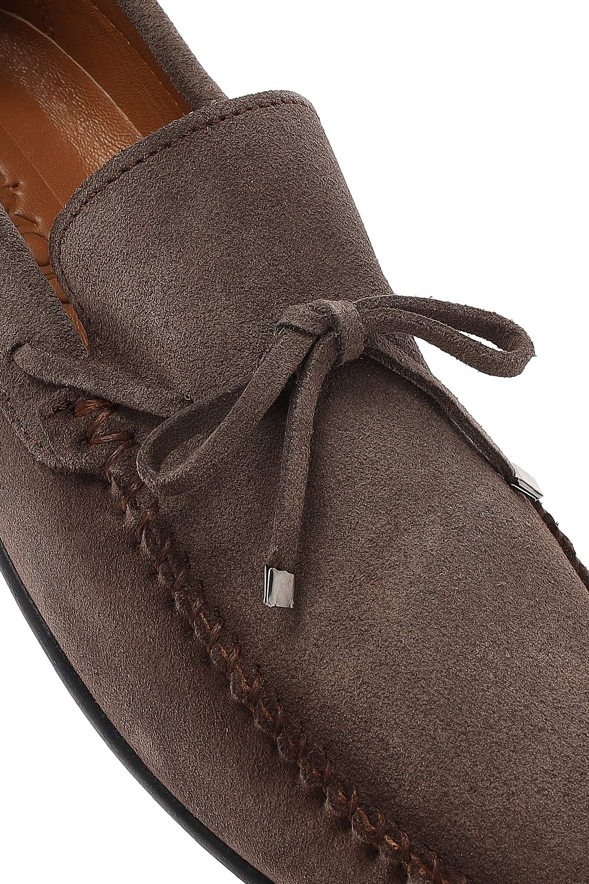 Erkek Vizon Süet Deri Casual Loafer - Image 10