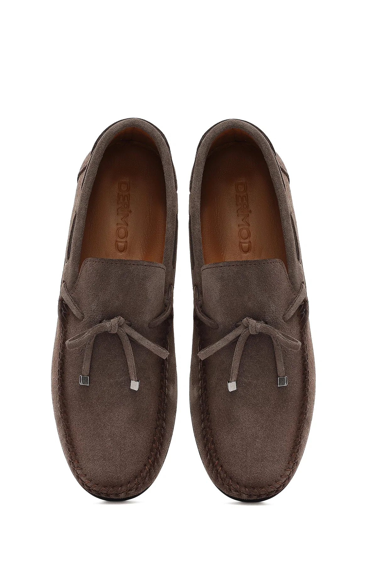 Erkek Vizon Süet Deri Casual Loafer - Image 7