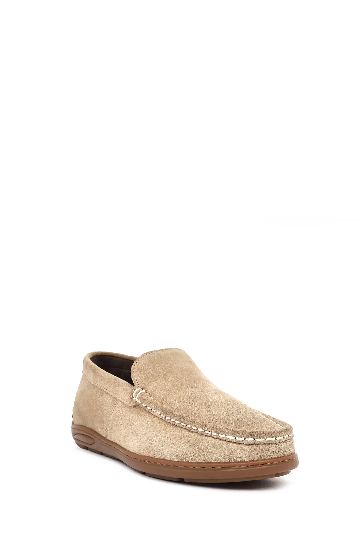 Erkek Vizon Süet Deri Casual Loafer - Image 7