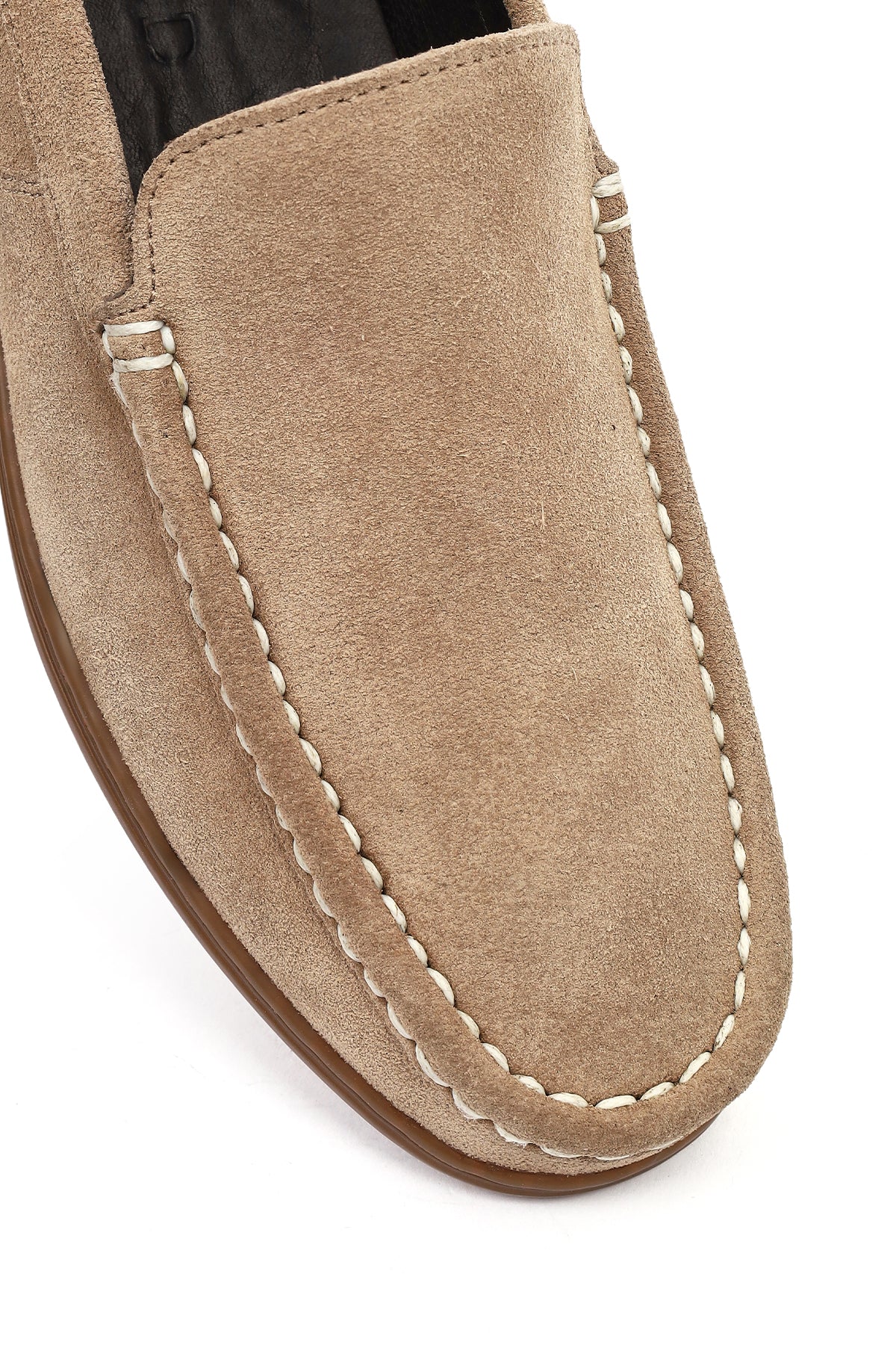 Erkek Vizon Süet Deri Casual Loafer - Image 9