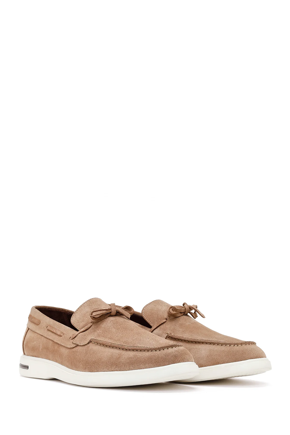 Erkek Vizon Süet Deri Casual Loafer - Image 3