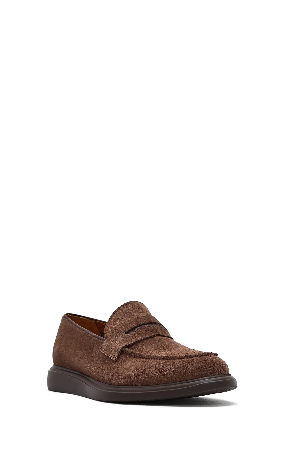 Erkek Vizon Süet Deri Loafer - Image 6