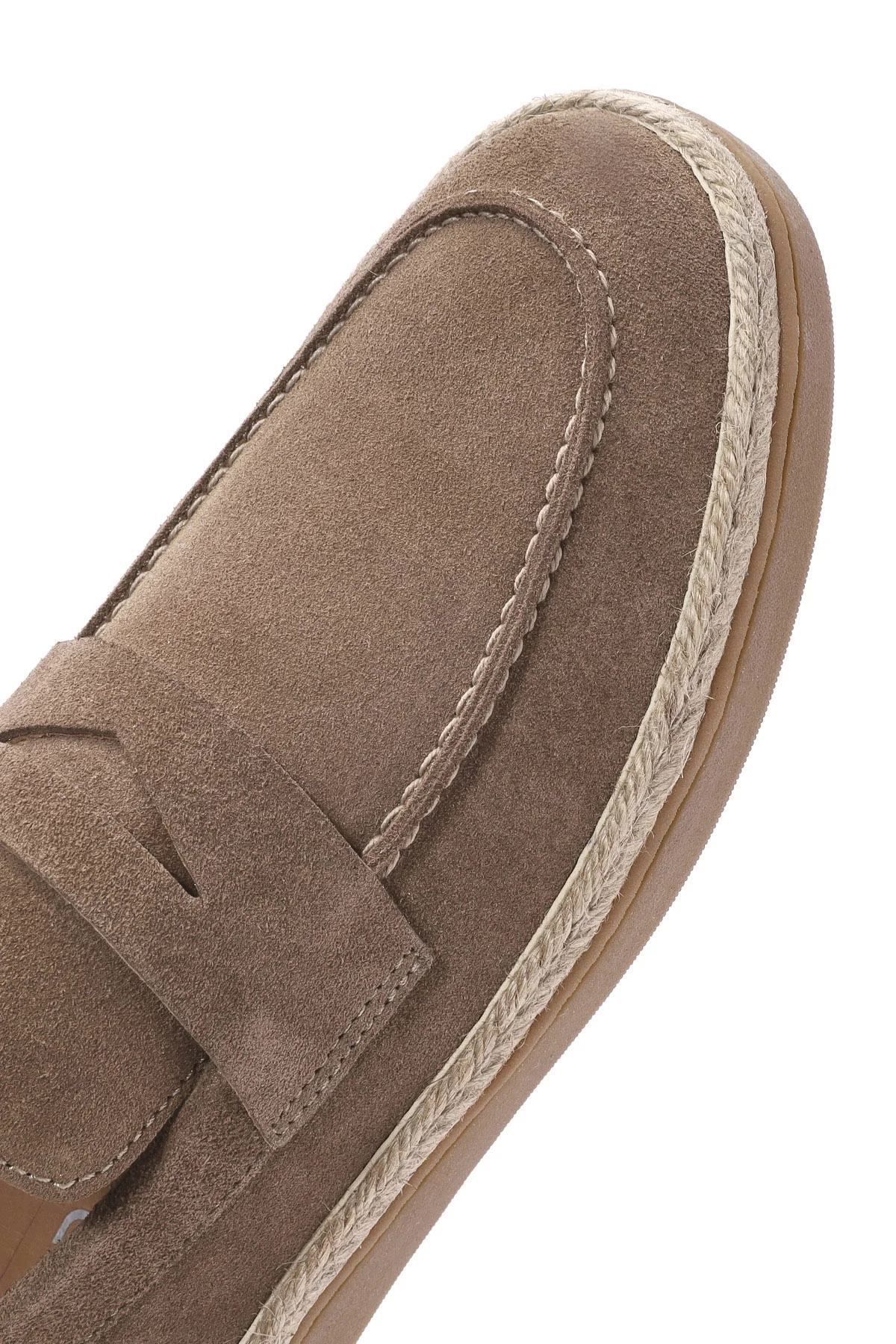 Erkek Vizon Süet Deri Loafer - Image 10