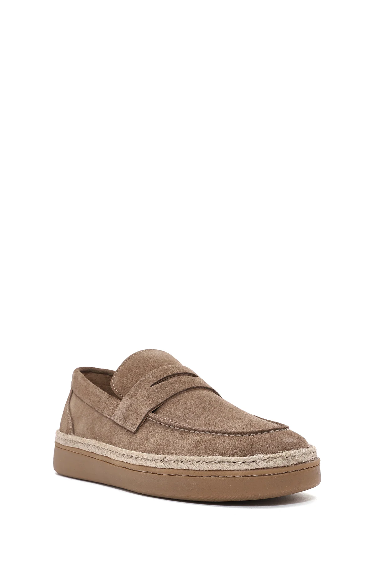 Erkek Vizon Süet Deri Loafer - Image 7