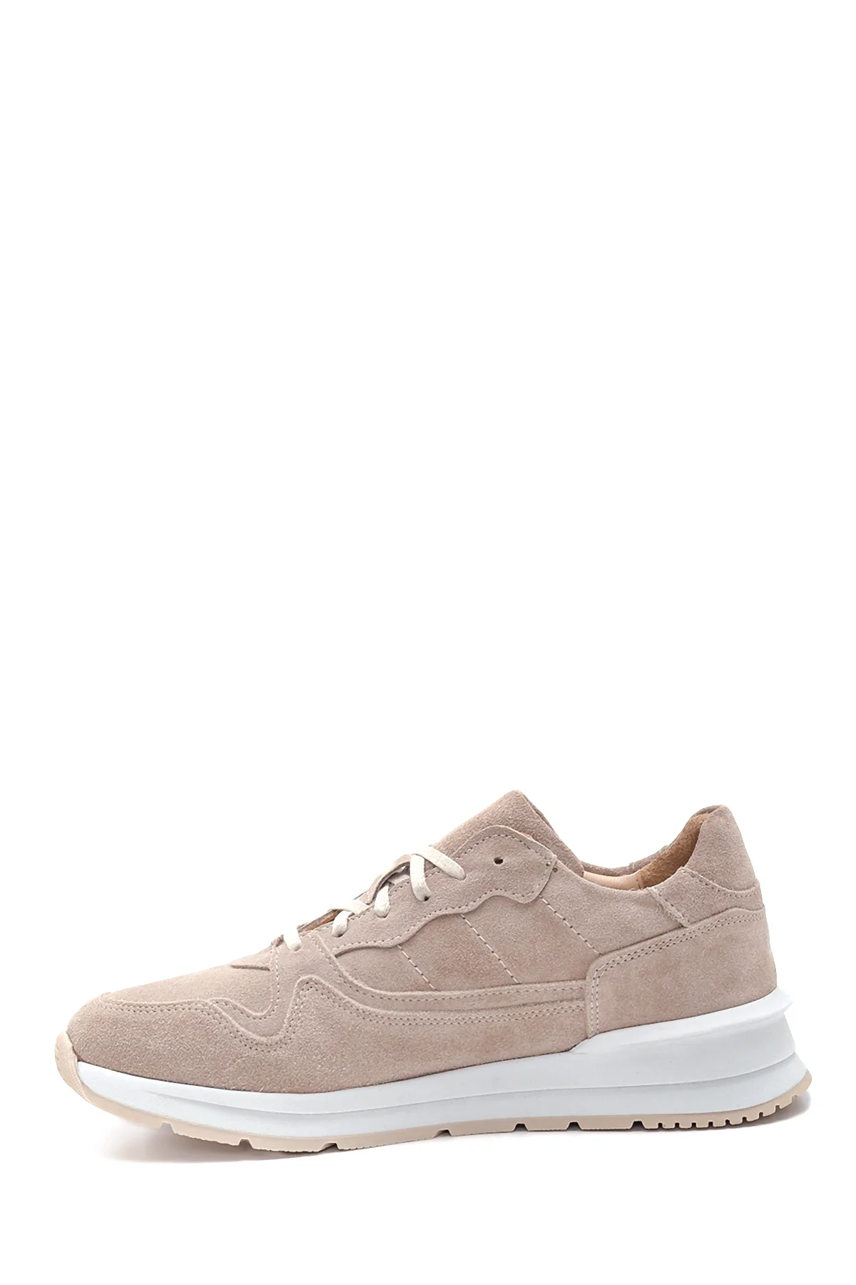 Erkek Vizon Süet Deri Sneaker - Image 2