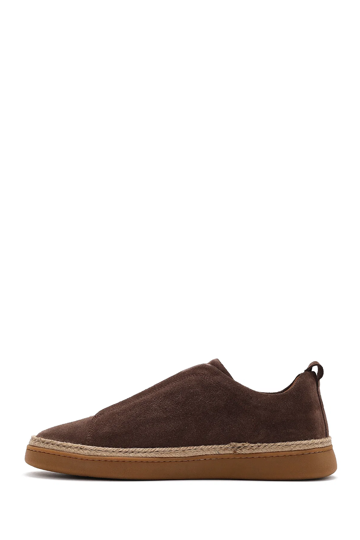 Erkek Vizon Süet Deri Sneaker - Image 2