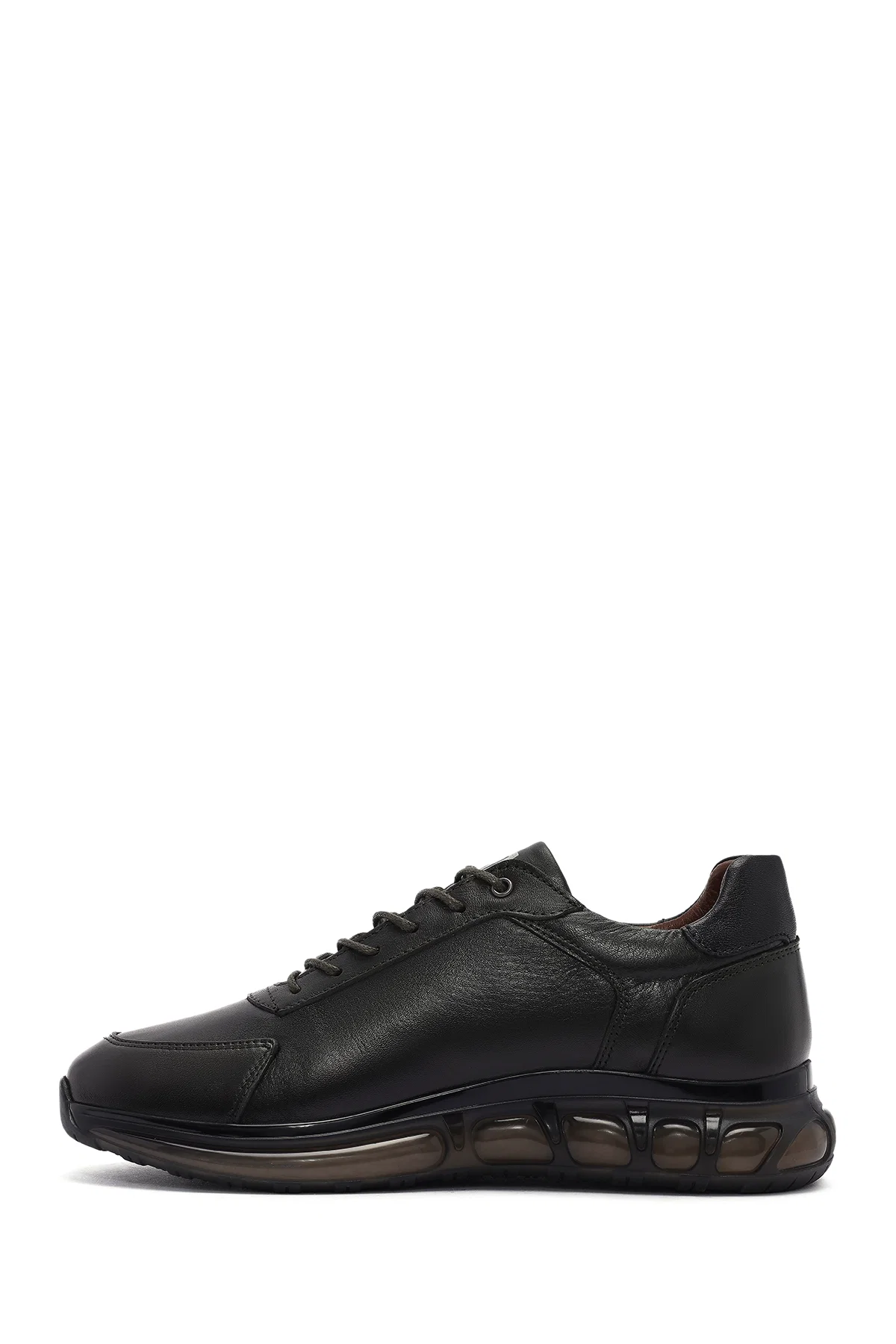 Erkek Yeşil Bağcıklı Deri Sneaker - Image 2
