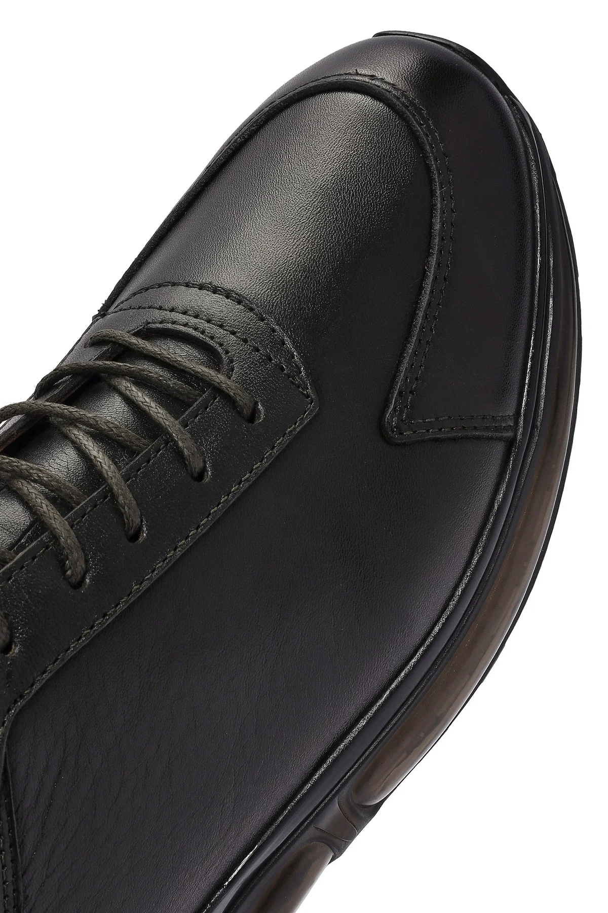 Erkek Yeşil Bağcıklı Deri Sneaker - Image 9