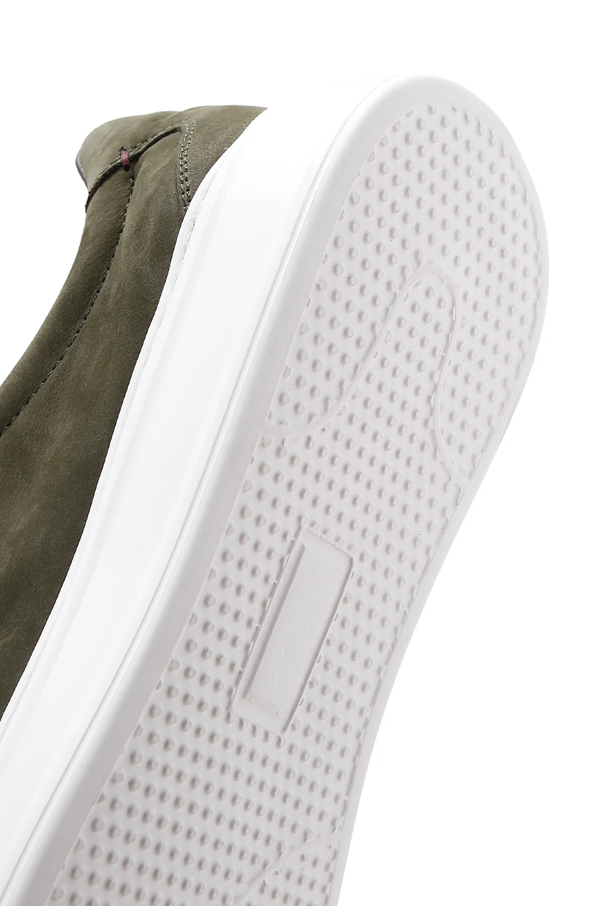 Erkek Yeşil Bağcıklı Nubuk Deri Sneaker - Image 7