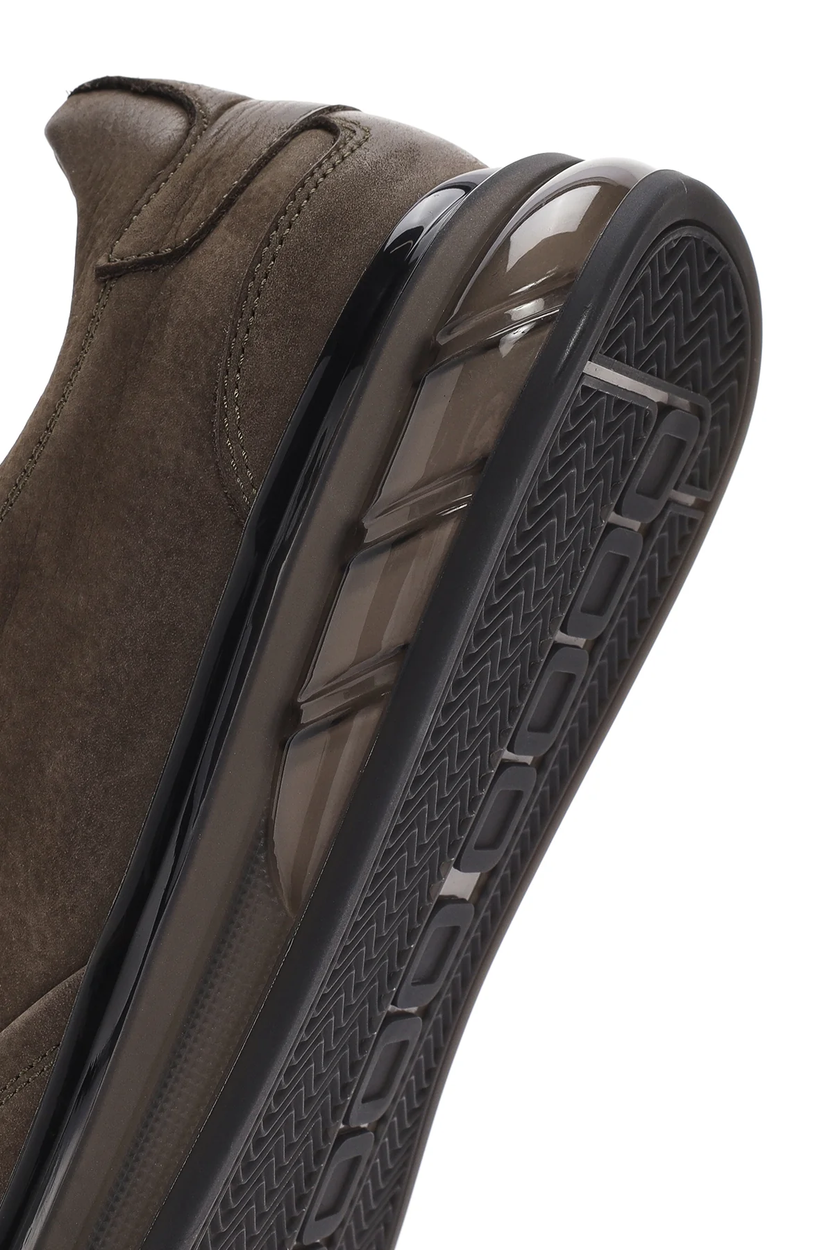 Erkek Yeşil Bağcıklı Nubuk Deri Sneaker - Image 8