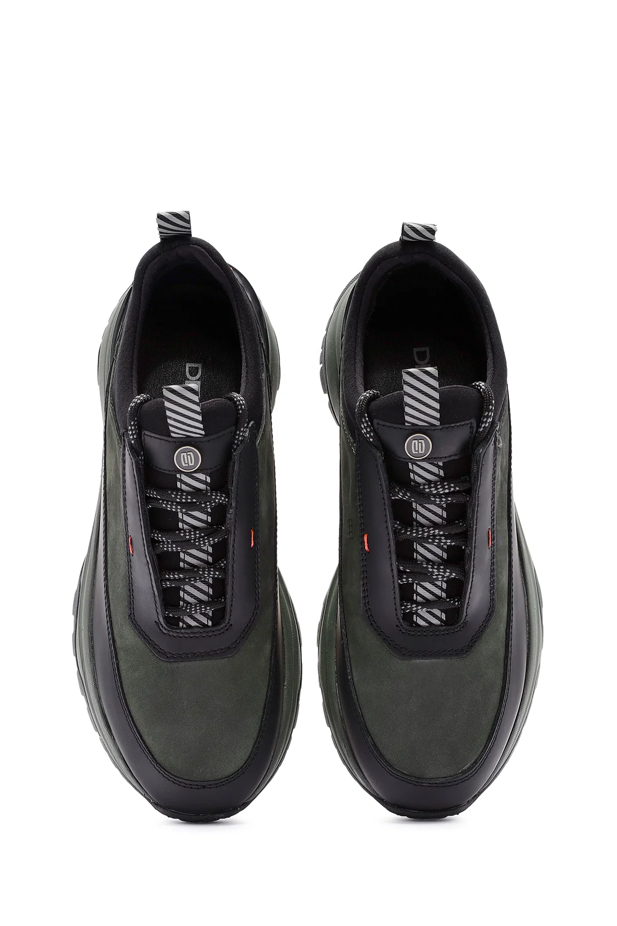 Erkek Yeşil Bağcıklı Nubuk Deri Sneaker - Image 7