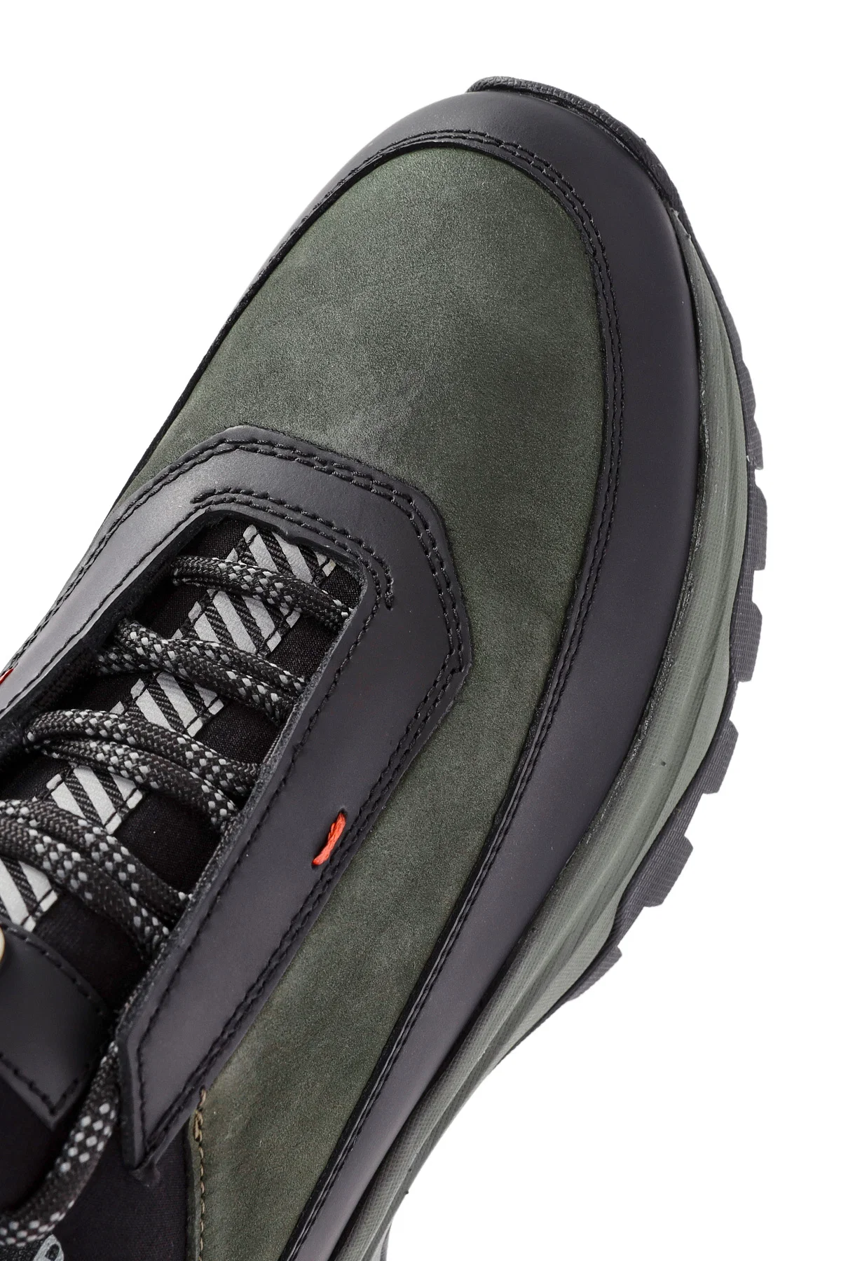 Erkek Yeşil Bağcıklı Nubuk Deri Sneaker - Image 9