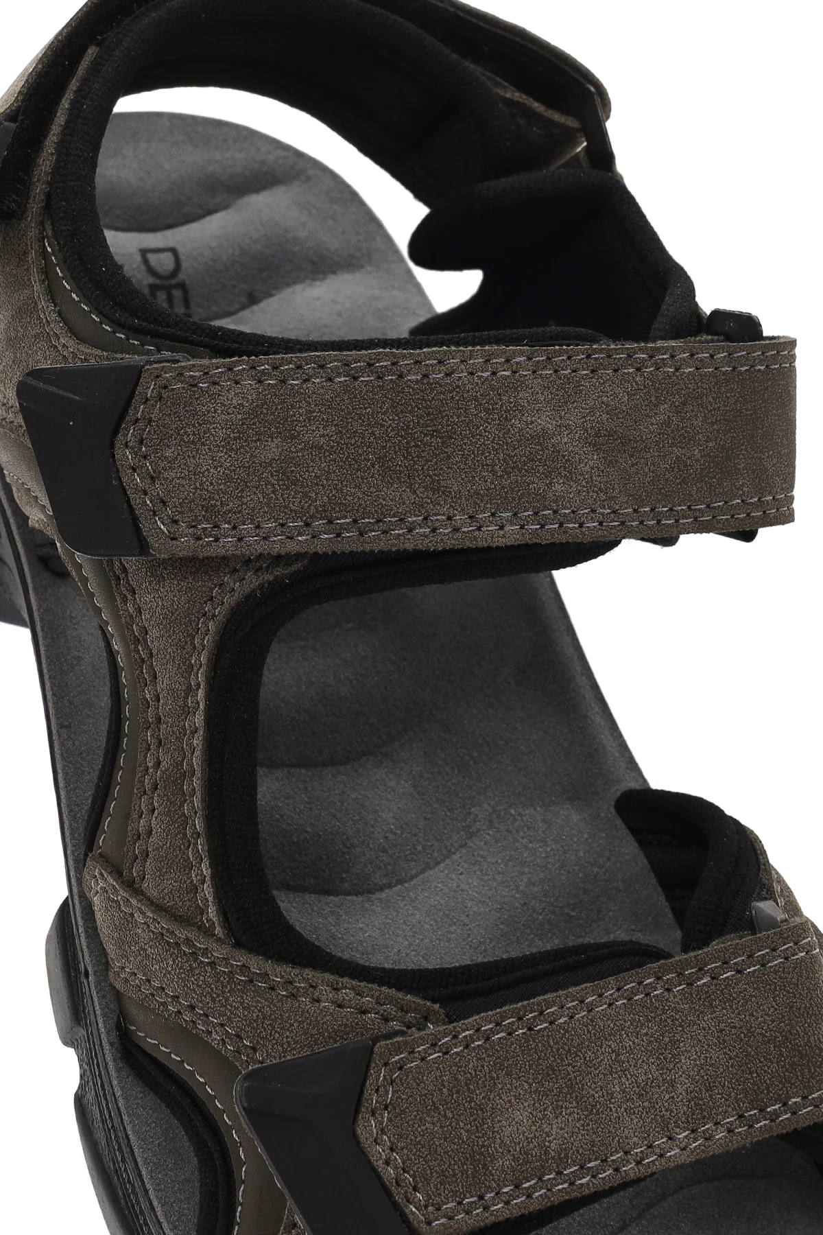 Erkek Yeşil Bantlı Nubuk Deri Casual Sandalet - Image 10