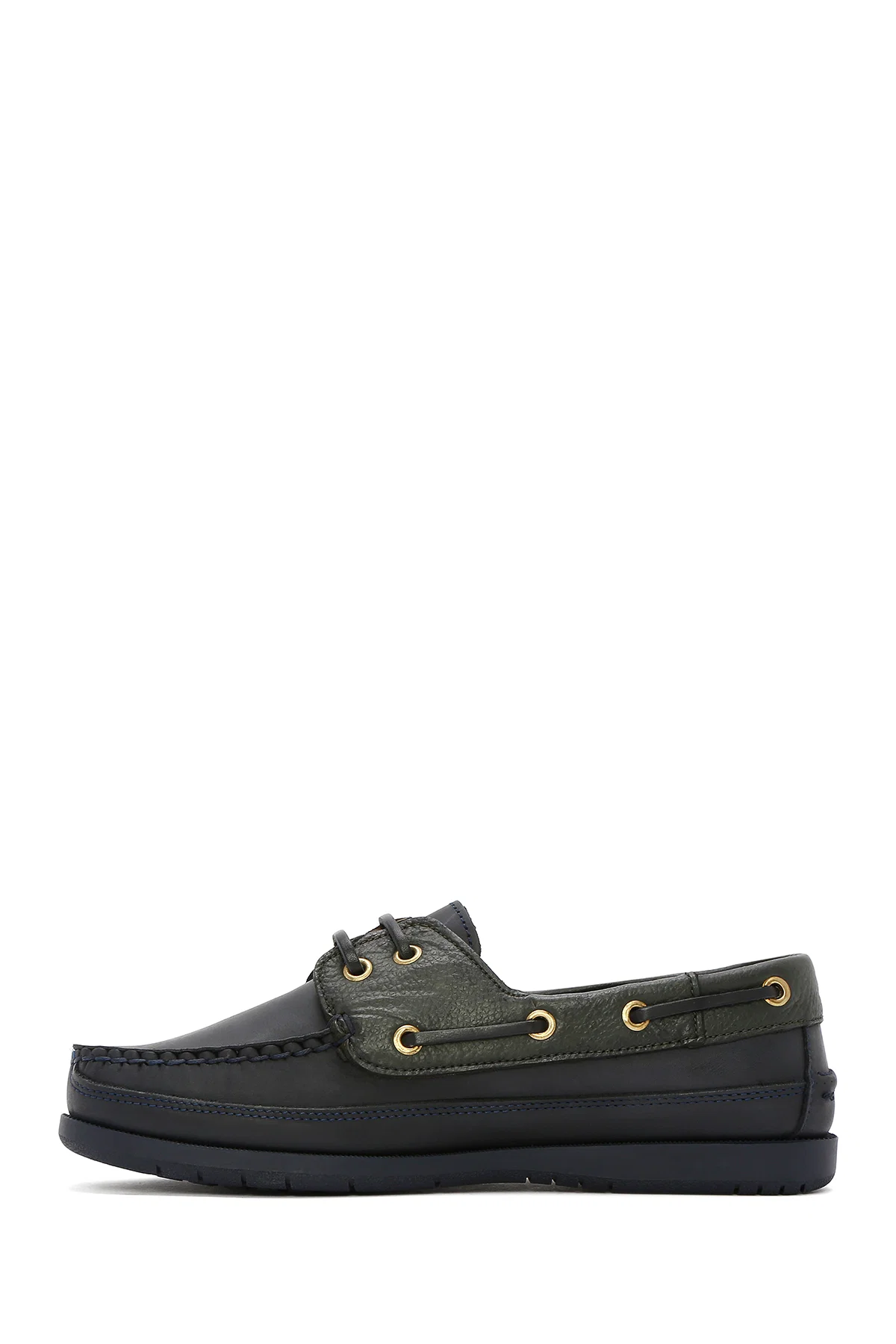 Erkek Yeşil Deri Comfort Casual Ayakkabı - Image 2