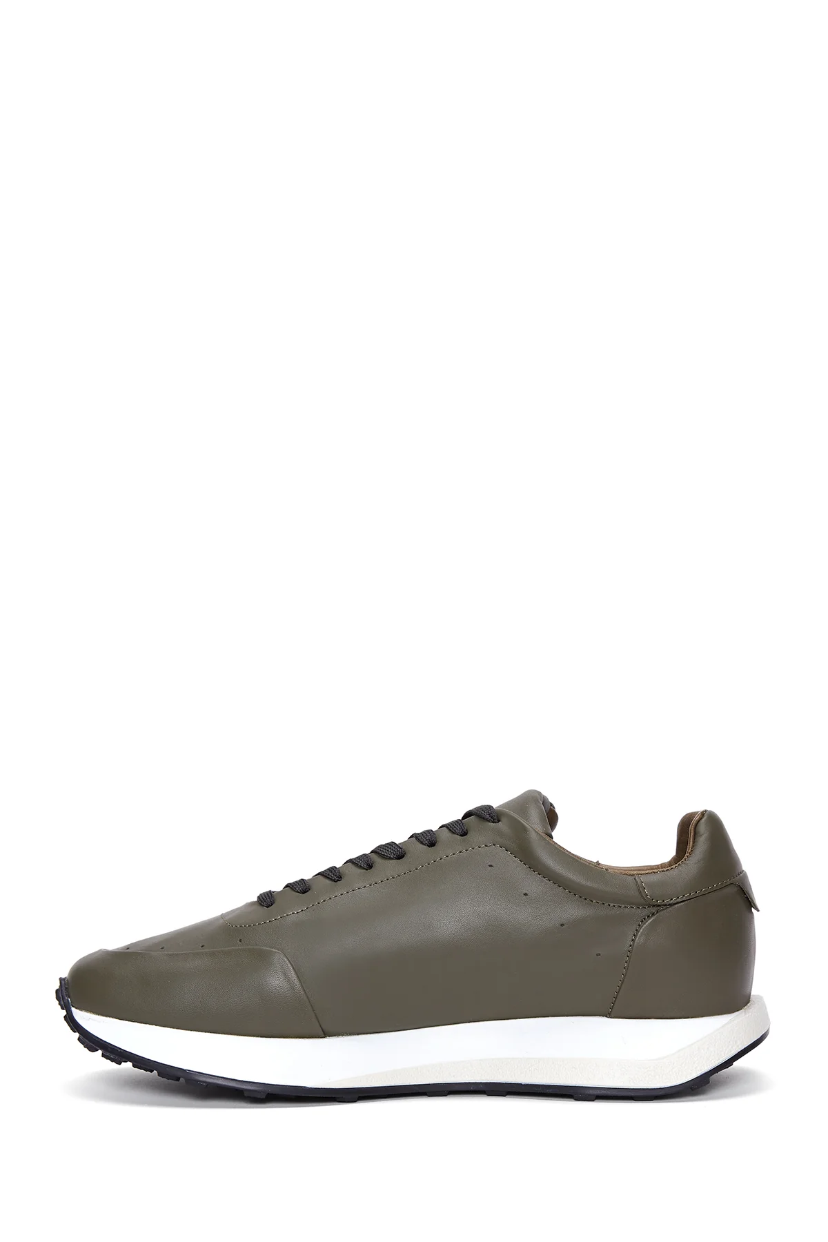 Erkek Yeşil Deri Sneaker - Image 2