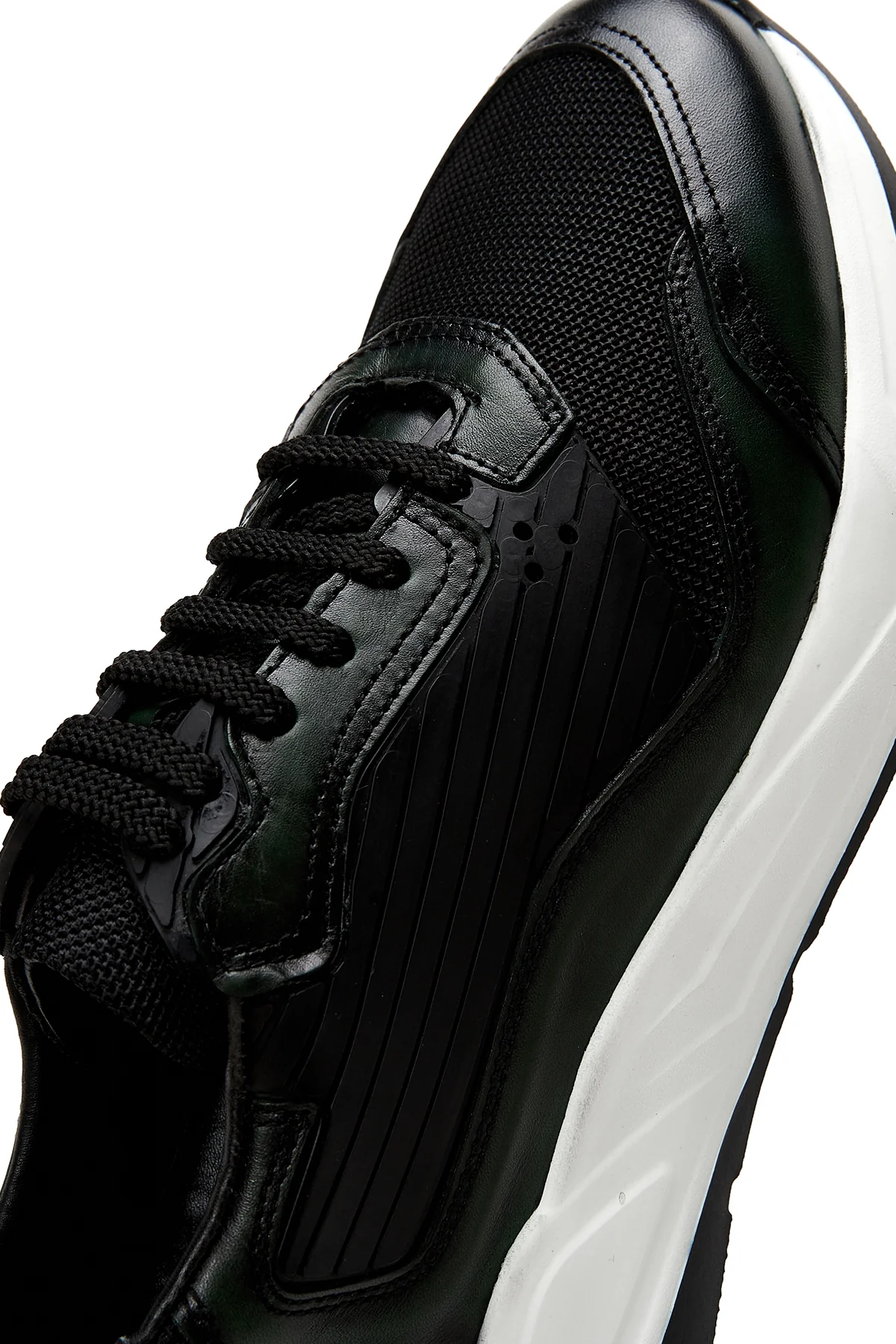 Erkek Yeşil Deri Sneaker - Image 7
