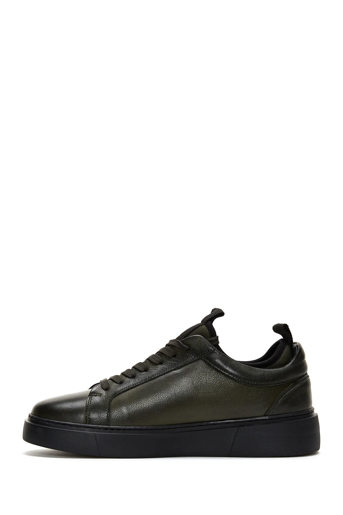 Erkek Yeşil Deri Sneaker - Image 2