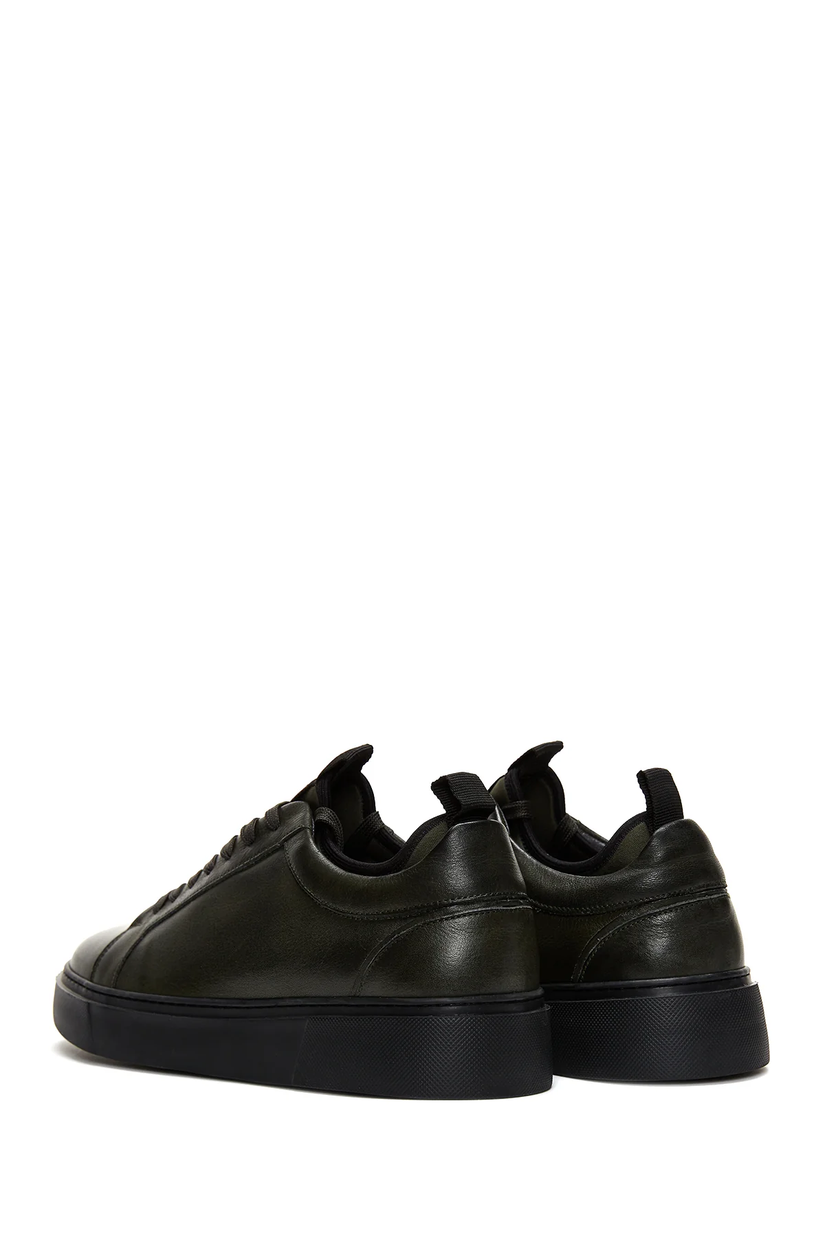 Erkek Yeşil Deri Sneaker - Image 5