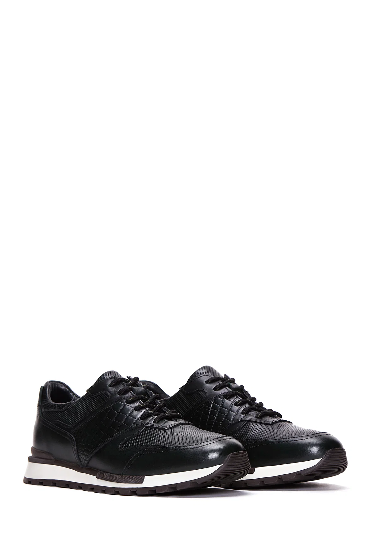 Erkek Yeşil Deri Sneaker - Image 3