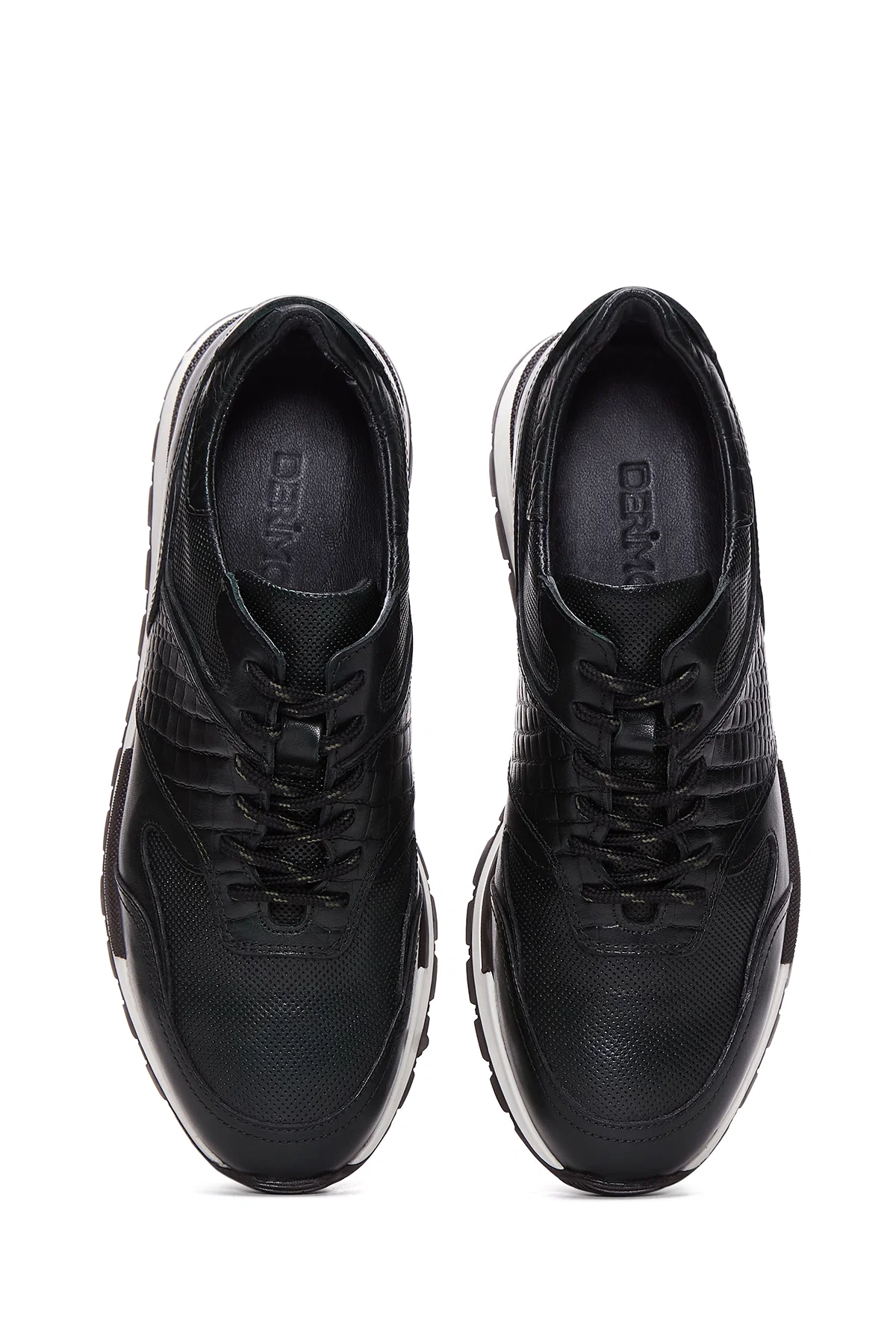 Erkek Yeşil Deri Sneaker - Image 6