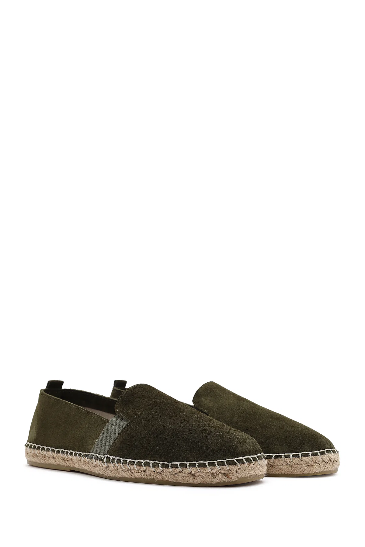 Erkek Yeşil Süet Deri Espadril - Image 3