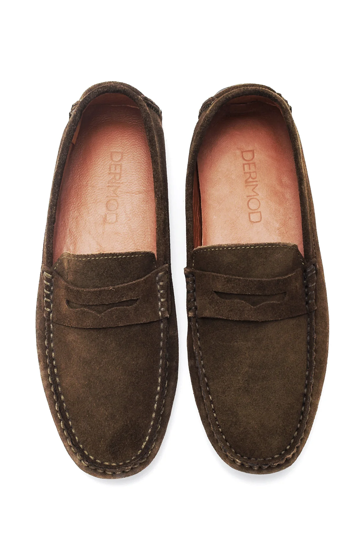 Erkek Yeşil Süet Deri Loafer - Image 7
